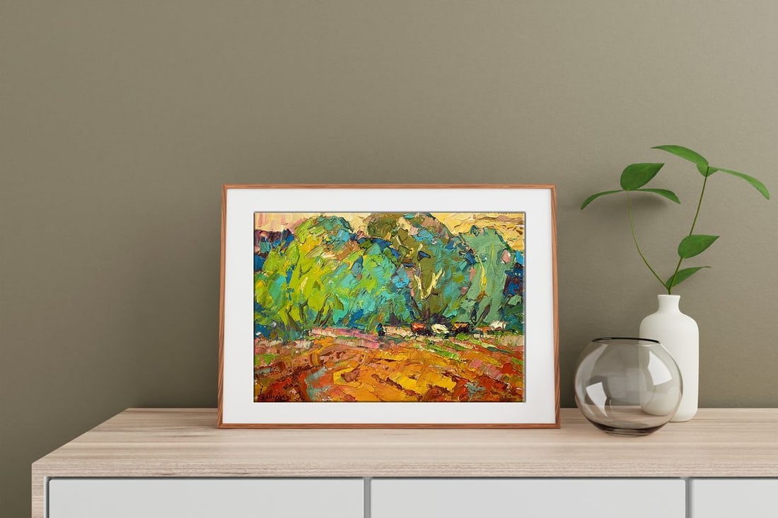 Oil painting Red field Kalenyuk Alex - 2
