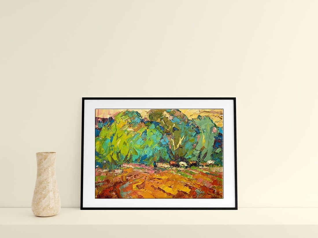 Oil painting Red field Kalenyuk Alex - 3