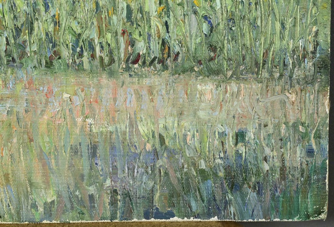 House in the fields oil painting - 2