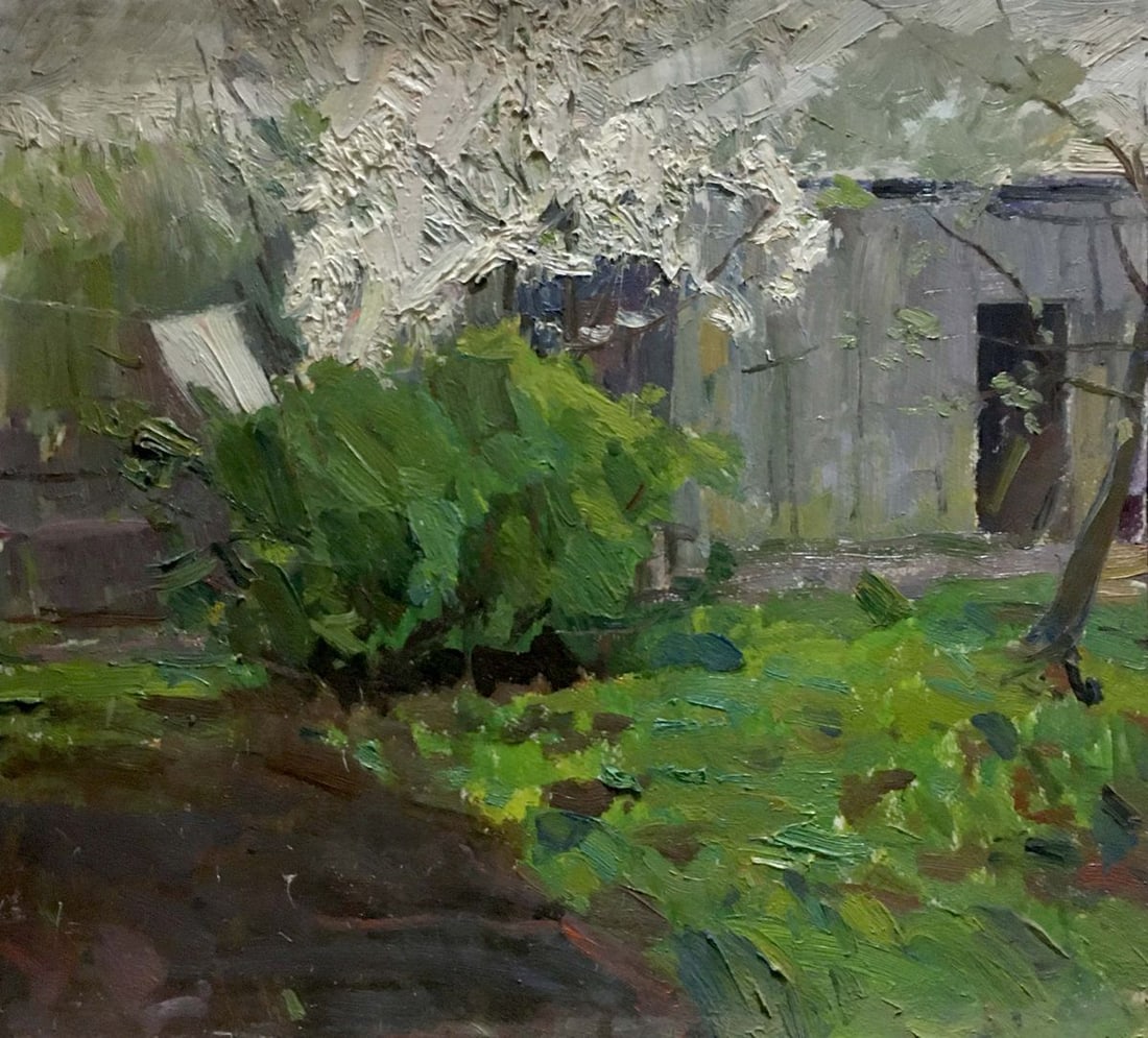 Oil painting Lonely house Les Vladimir Stepanovich (1 of 7)