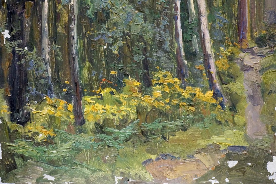 Oil painting Depths of a forest - 2