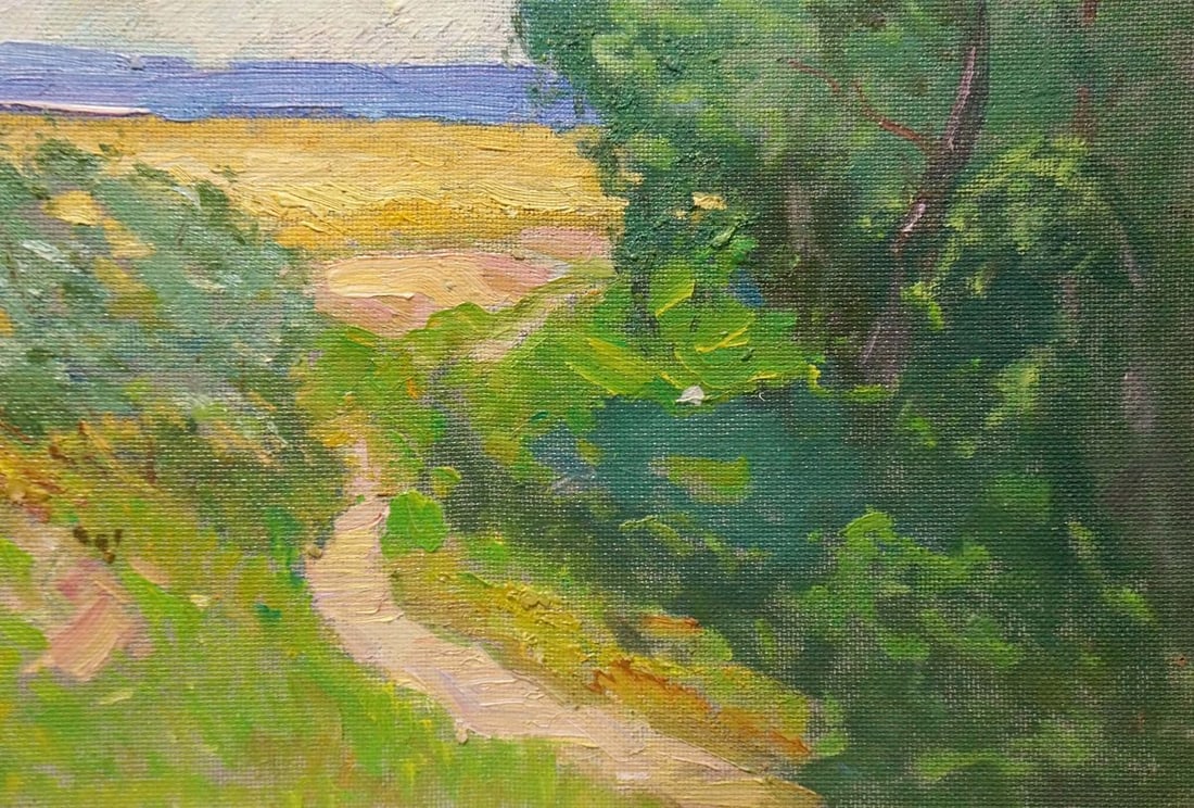 Oil painting Sevastyanov Viktor Grigorievich Field landscape - 5