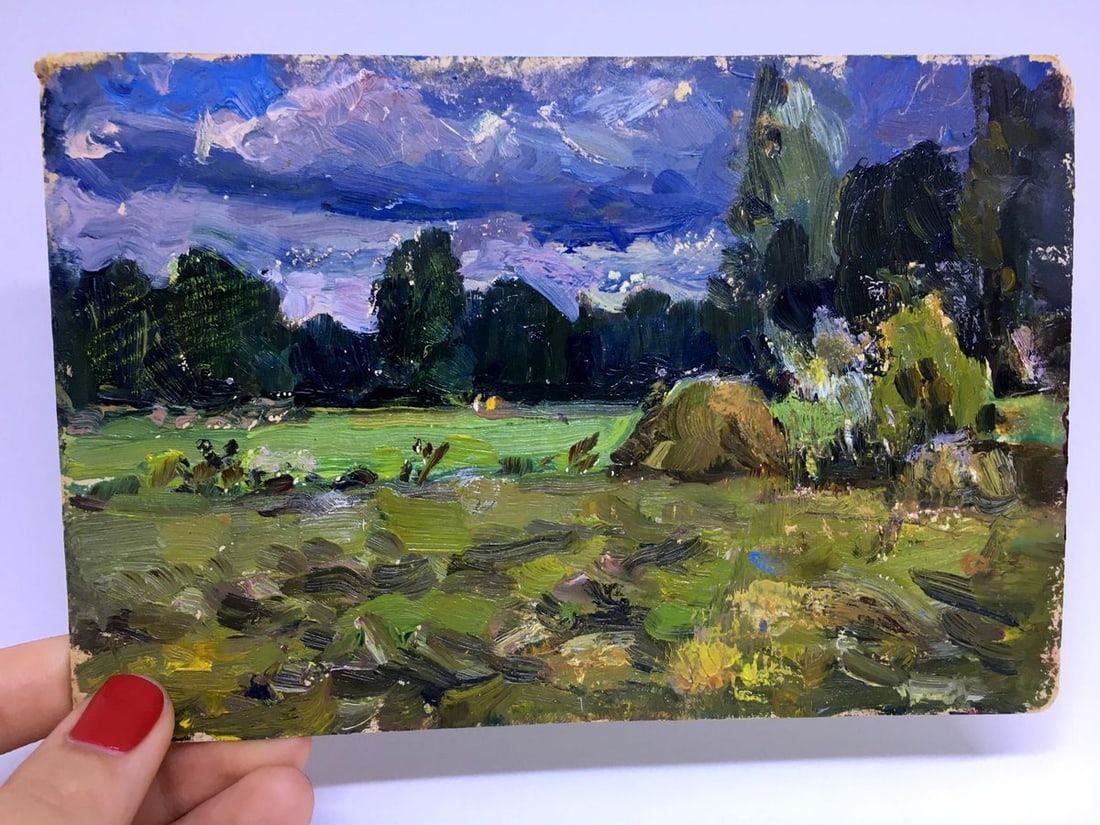 Oil painting Before the rain Popov I. A. (1 of 6)