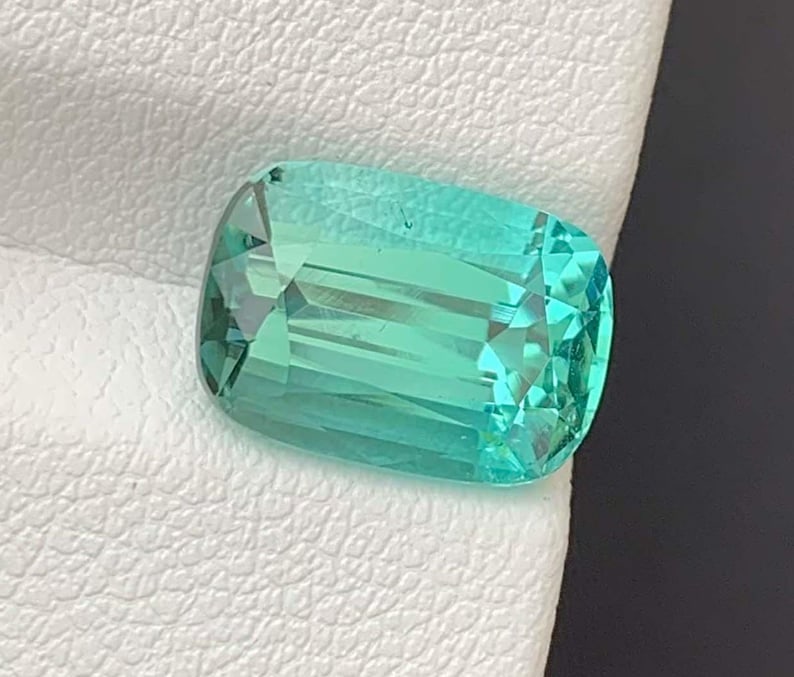 Seafoam Blue Tourmaline Gemstone: Natural October Birthstone, Afghanistan (4.67 CT) (1 of 5)