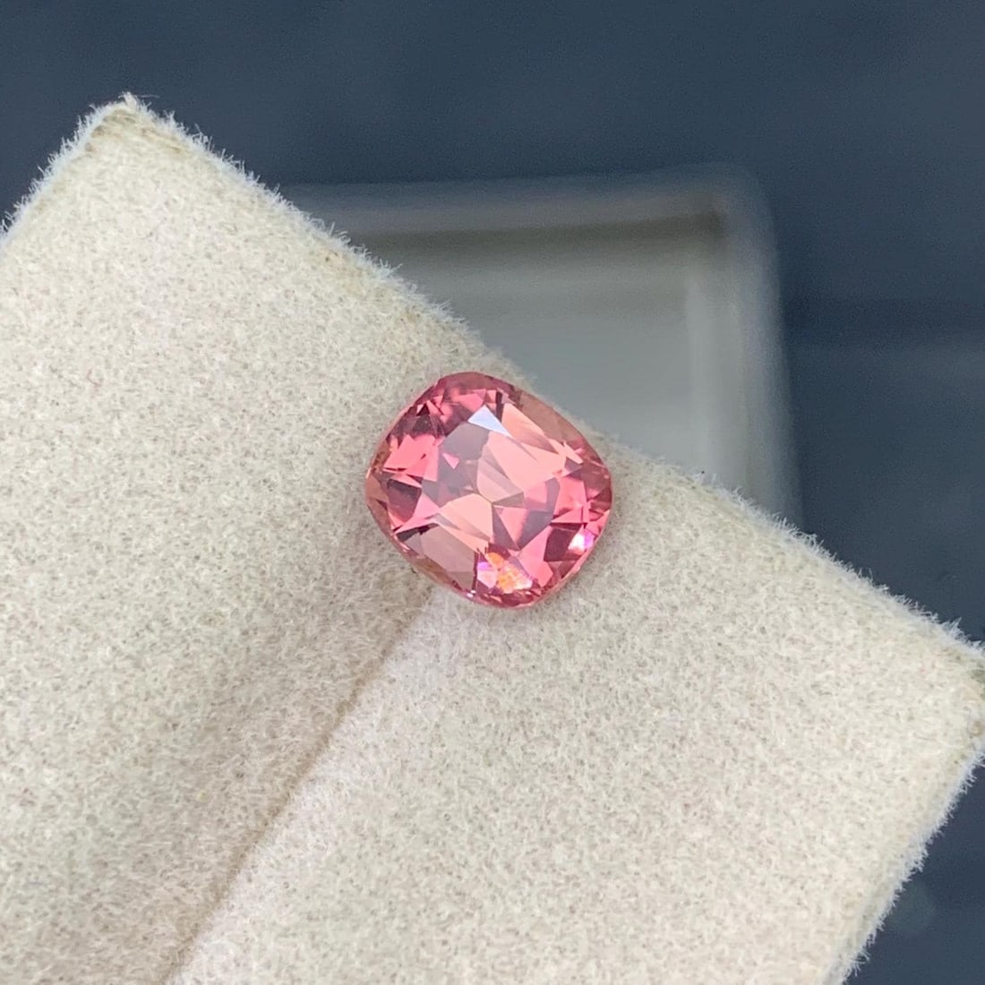 Soft Pink Tourmaline Gemstone: 1.10 CT Cushion Cut, Afghanistan Origin: Title: Soft Pink Tourmaline Gemstone: 1.10 CT Cushion Cut, Afghanistan Origin Description: Gemstone: Tourmaline Carat weight: 1.10 Featuring a gentle, soft pink hue and a beautifully faceted cushion c
