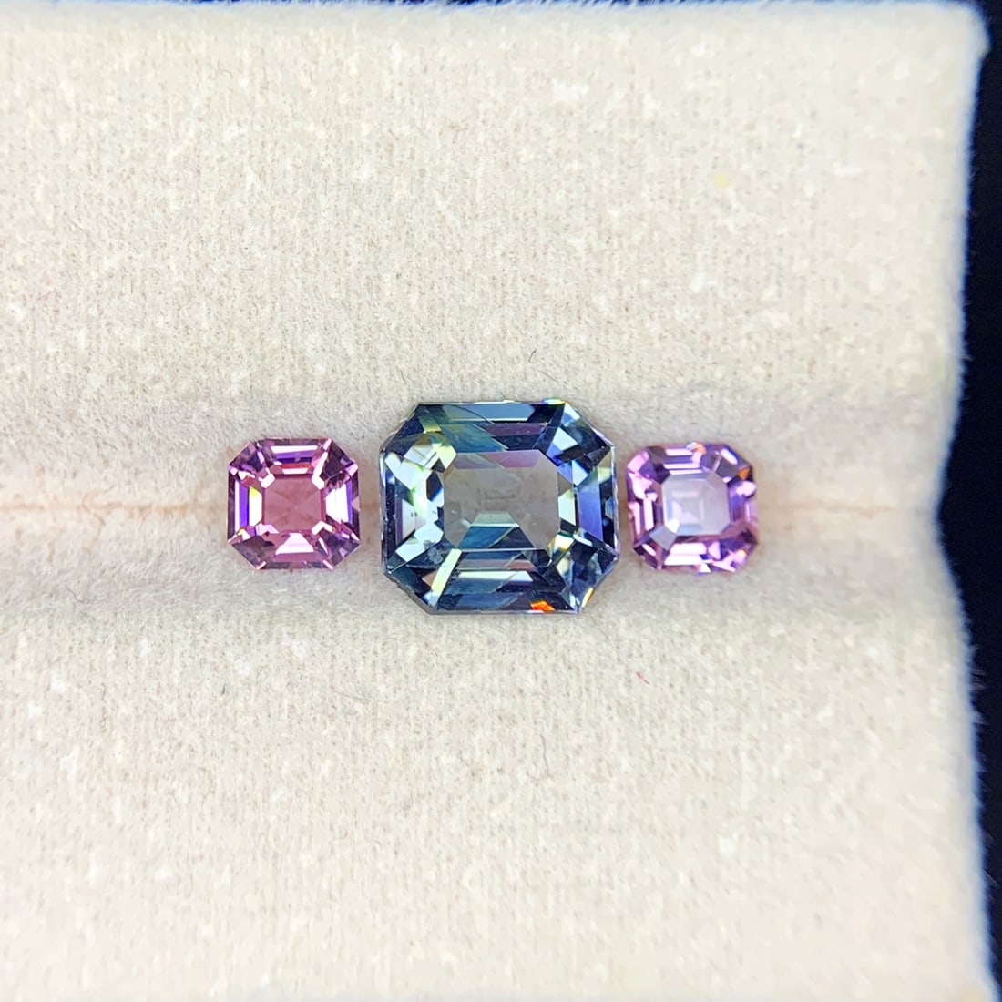 Natural Spinel Set For Ring Making, Grey and Pink Spinel Gemstones Set - 2