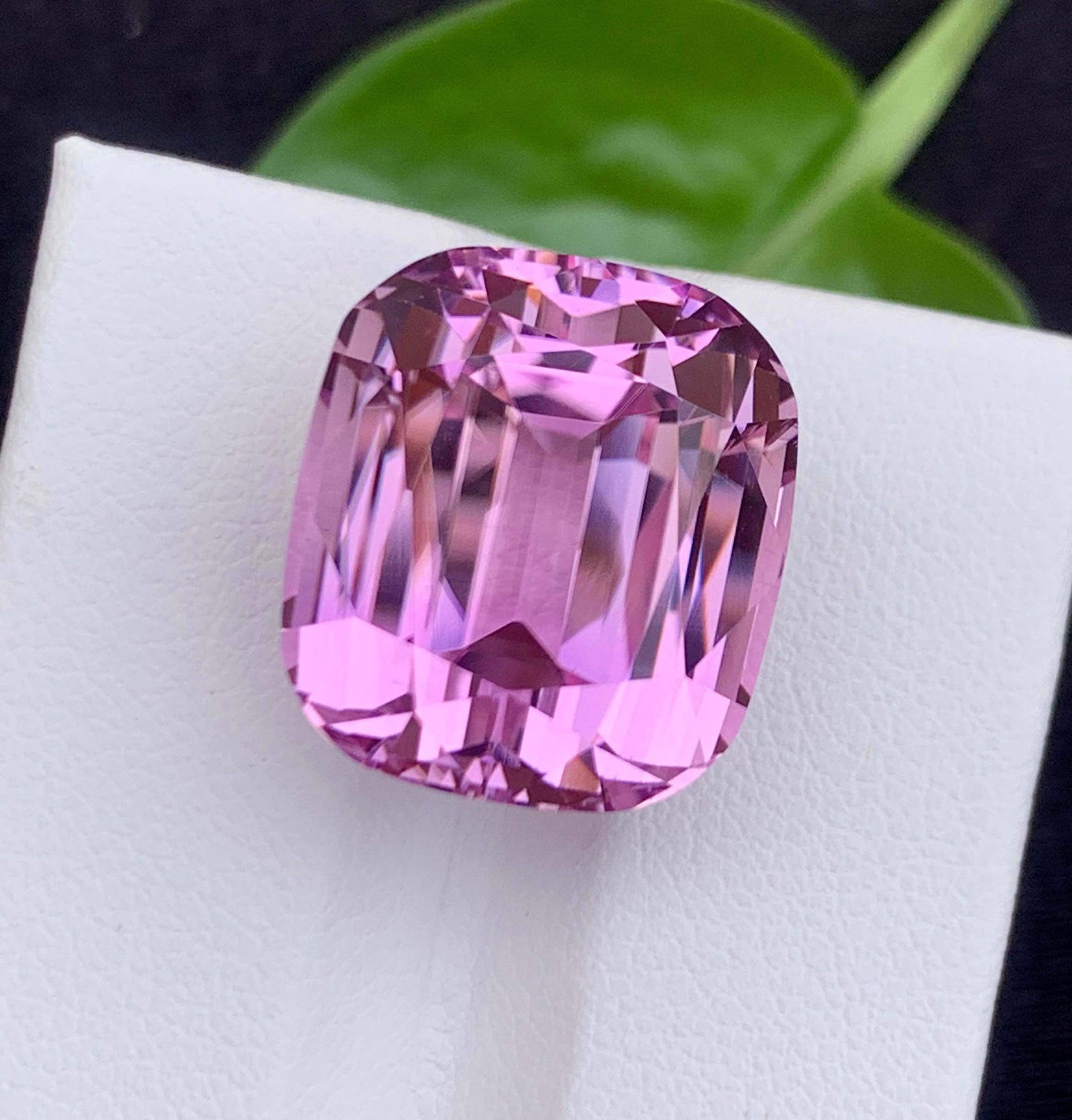 Pink Kunzite Gemstone: 25.60 Carat Faceted Cushion Cut, November Birthstone: Title: Pink Kunzite Gemstone: 25.60 Carat Faceted Cushion Cut, November Birthstone Description: Gemstone: Kunzite Carat weight: 25.60 Natural Pink Kunzite Gemstone, Faceted Cushion Cut, For Jewelry Ku