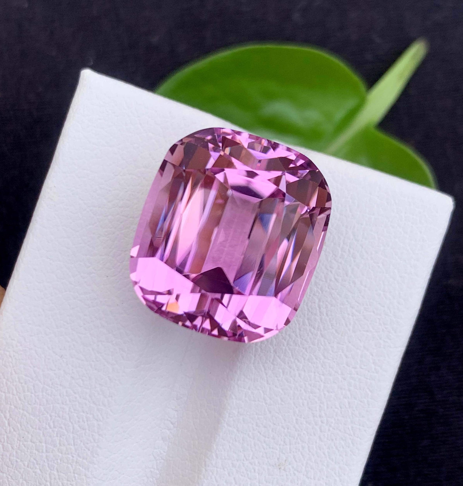 Pink Kunzite Gemstone: 25.60 Carat Faceted Cushion Cut, November Birthstone - 3