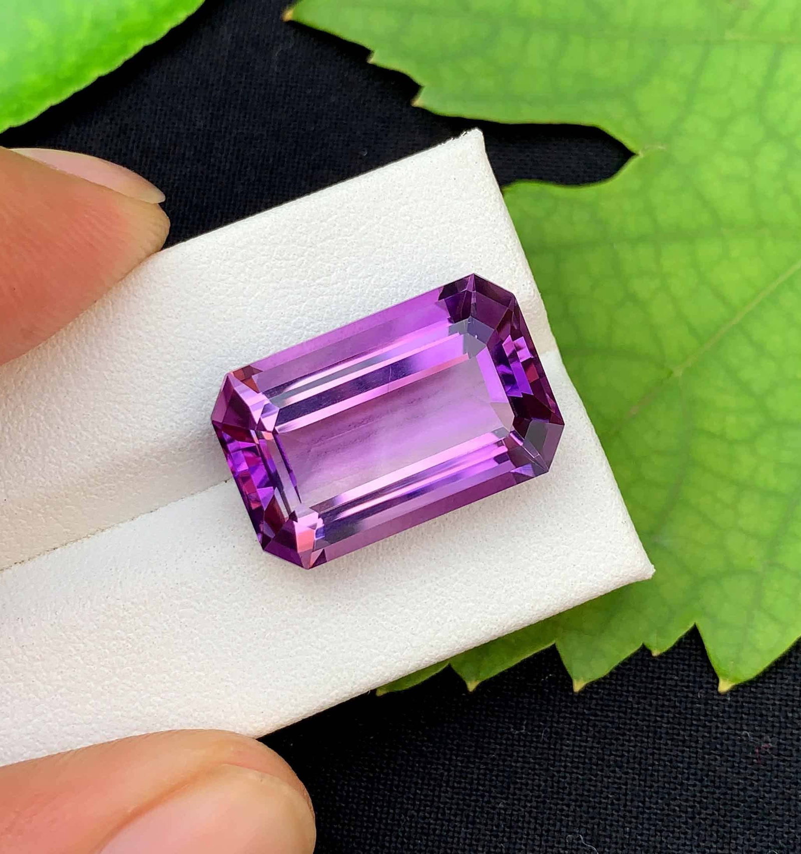 Emerald Cut Amethyst Gemstone: Natural February Birthstone, 19.30 Carats (1 of 11)