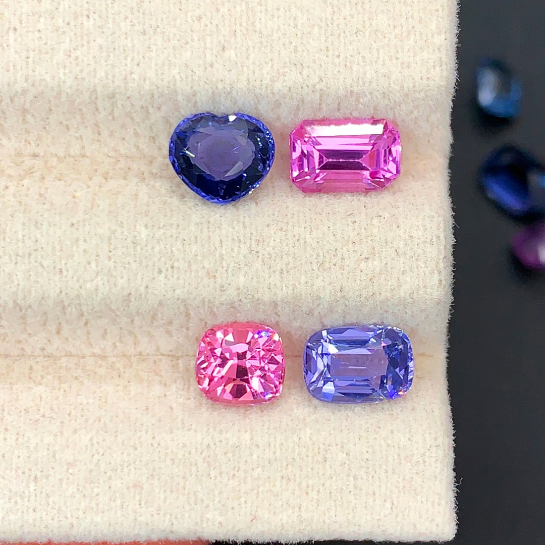 Pink Spinel Gemstones For Jewelry, Blue Spinel Loose Stones Set - 2