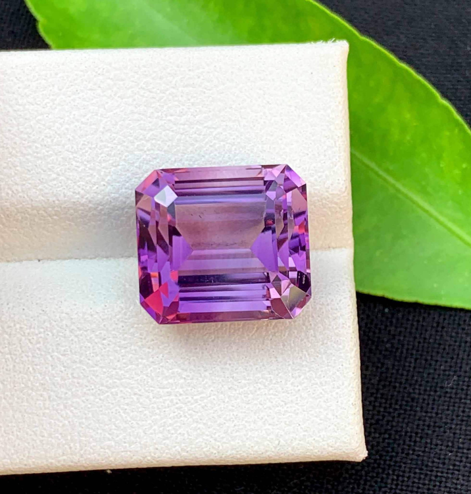 Emerald Cut Amethyst Gemstone: 9.95 Carats, February Birthstone - 10