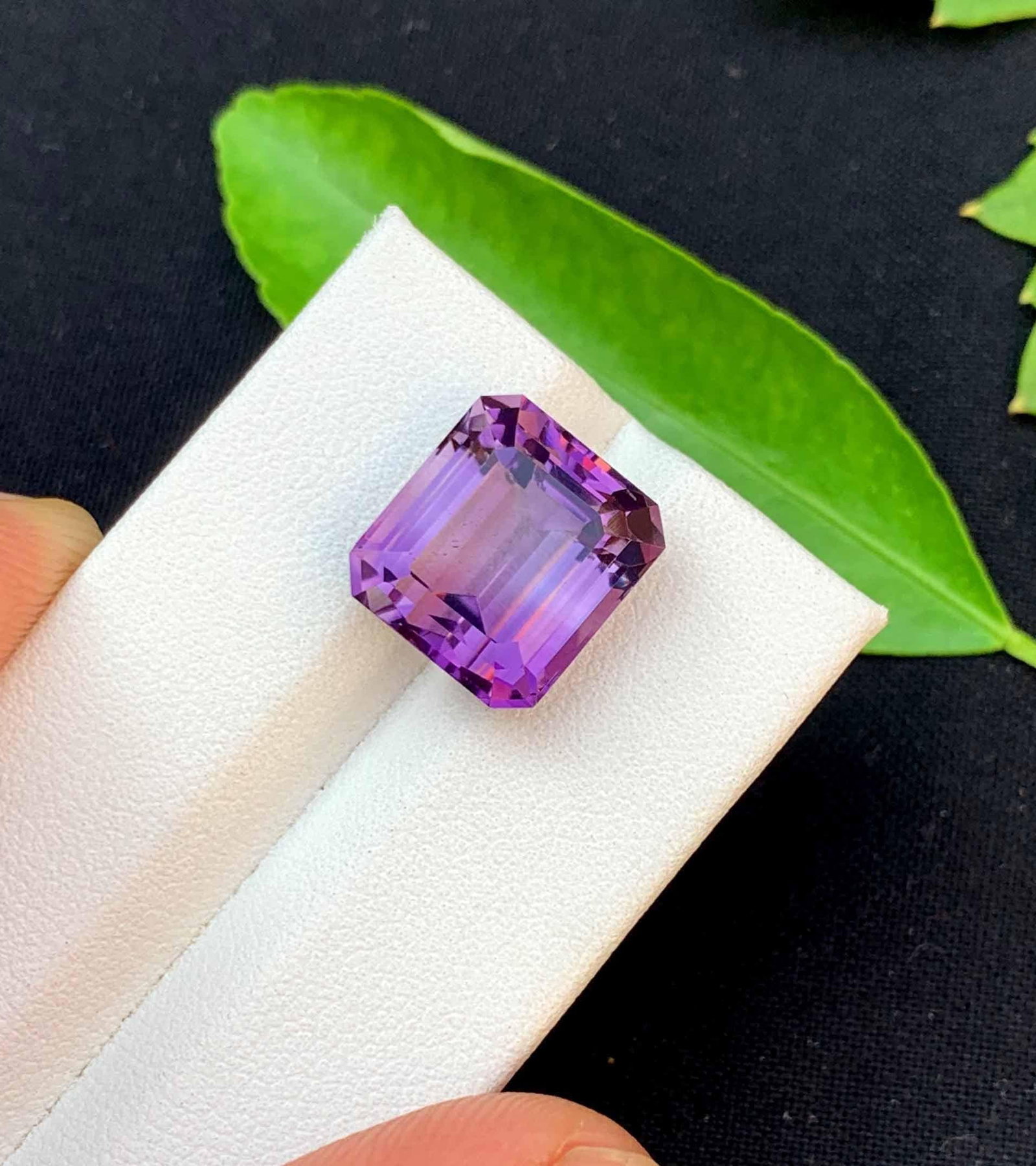 Emerald Cut Amethyst Gemstone: 9.95 Carats, February Birthstone (1 of 11)