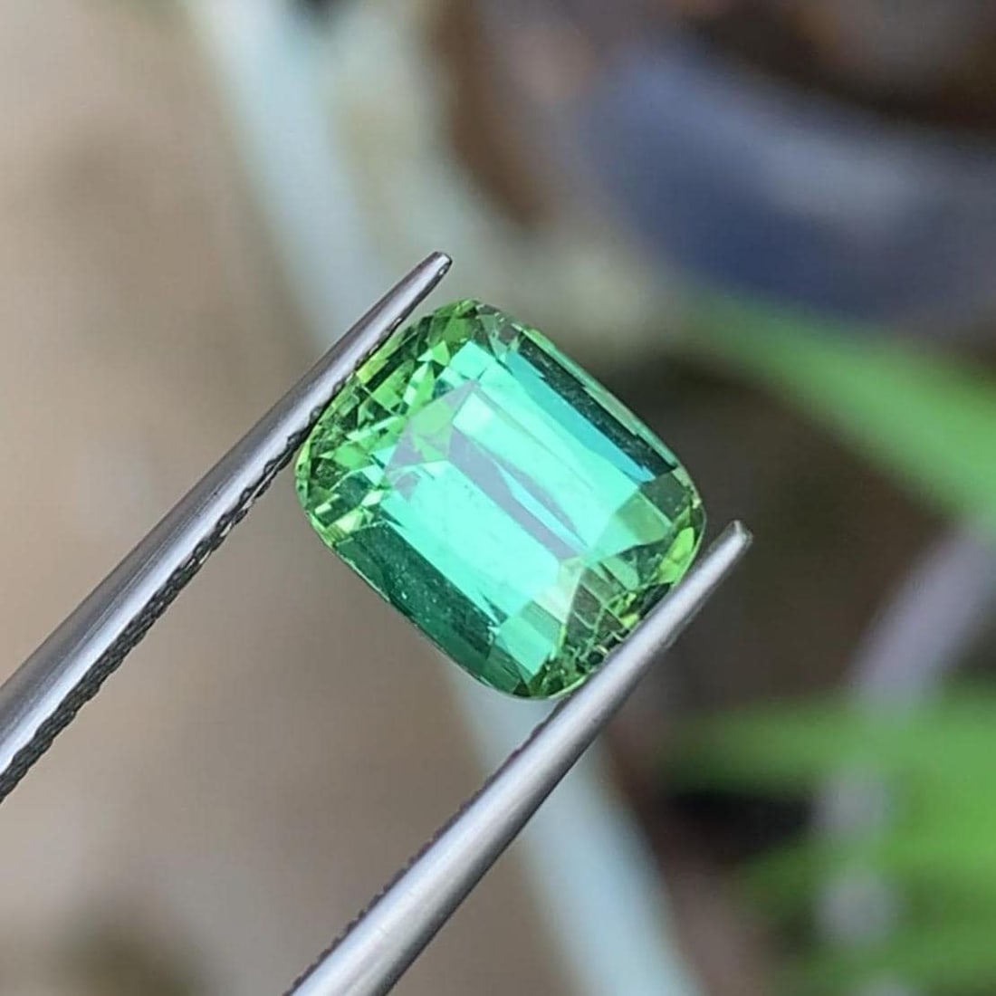 Natural Bluish Green Tourmaline For Ring Making From Afghanistan - 3.45 Carat - 2