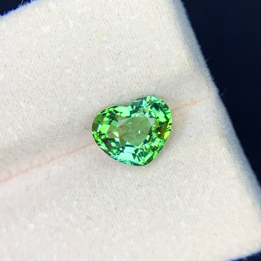 Green Tourmaline Ring Stone, Heart Shape Tourmaline Gemstone For Ring - 2