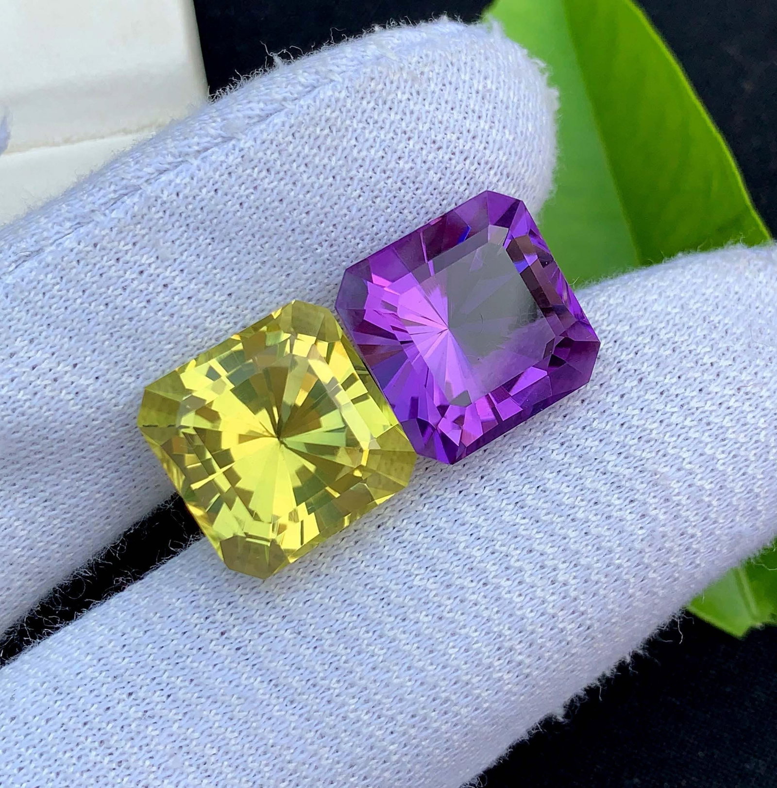 Amethyst Citrine Gemstone Pair: Fancy Cut February Birthstone, 27.50 Carat: Title: Amethyst Citrine Gemstone Pair: Fancy Cut February Birthstone, 27.50 Carat Description: Gemstone: Amethyst Carat weight: 27.50 Natural Amethyst Gemstone, Fancy Cut Amethyst And Citrine Reverse 