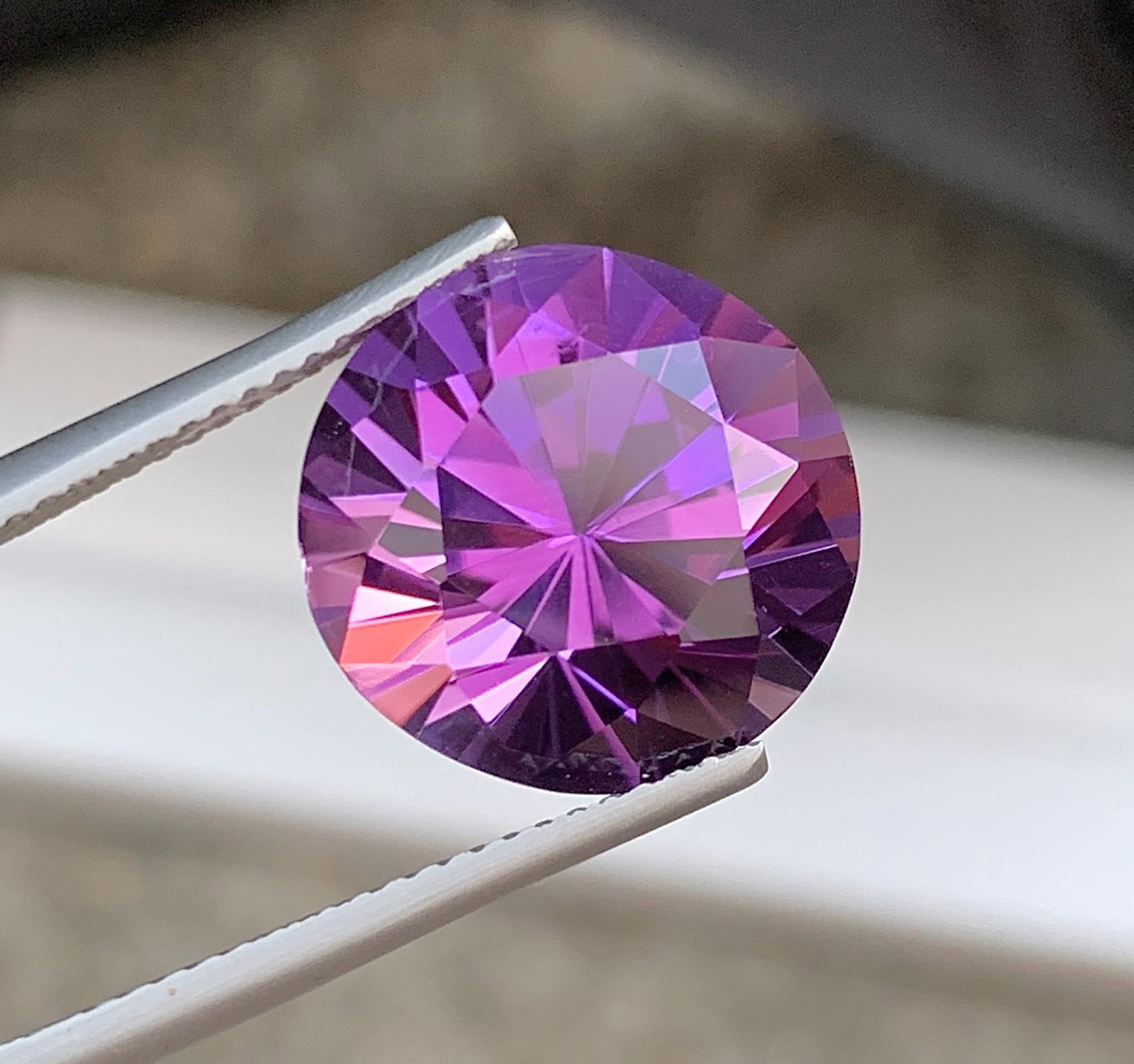 Natural Amethyst Gemstone: 9.49 Carat, Round Fancy Cut, February Birthstone - 6