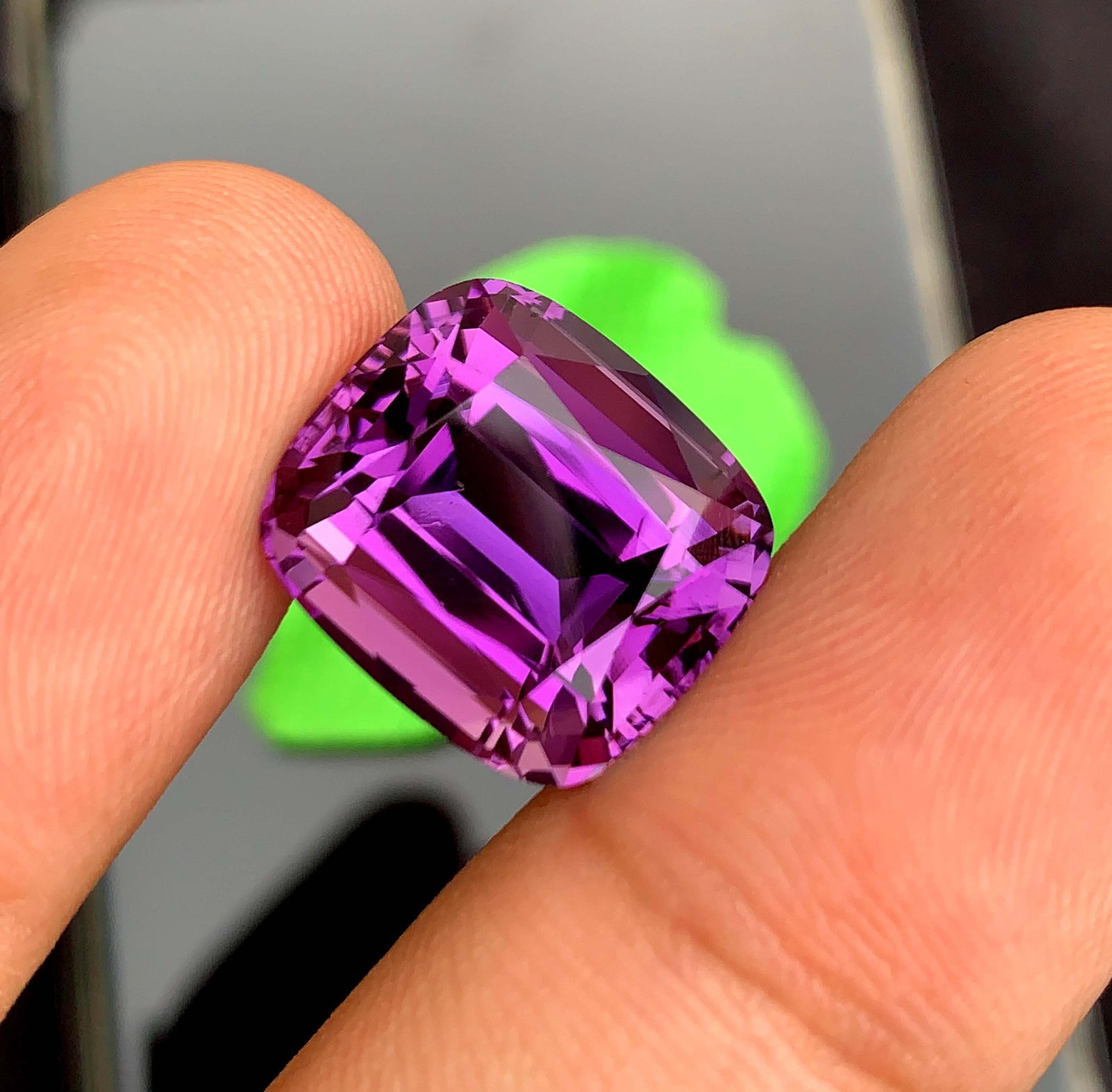 Natural Cushion Cut Amethyst Gemstone: February Birthstone, Jewelry Making (15.95 Carats) (1 of 11)