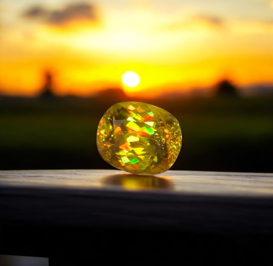 Full Fire Sphene Gemstone, Natural Sphene Ring Stone, Yellow Sphene Stone: Title: Full Fire Sphene Gemstone, Natural Sphene Ring Stone, Yellow Sphene Stone Description: Dimensions (mm) 9 x 8 x 6 mm Weight (cts) 2.65 Cushion Colours Description Full Fire Sphene Gemstone, Natu