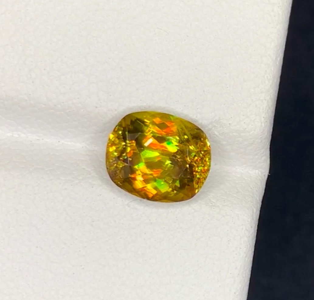 Full Fire Sphene Gemstone, Natural Sphene Ring Stone, Yellow Sphene Stone - 2