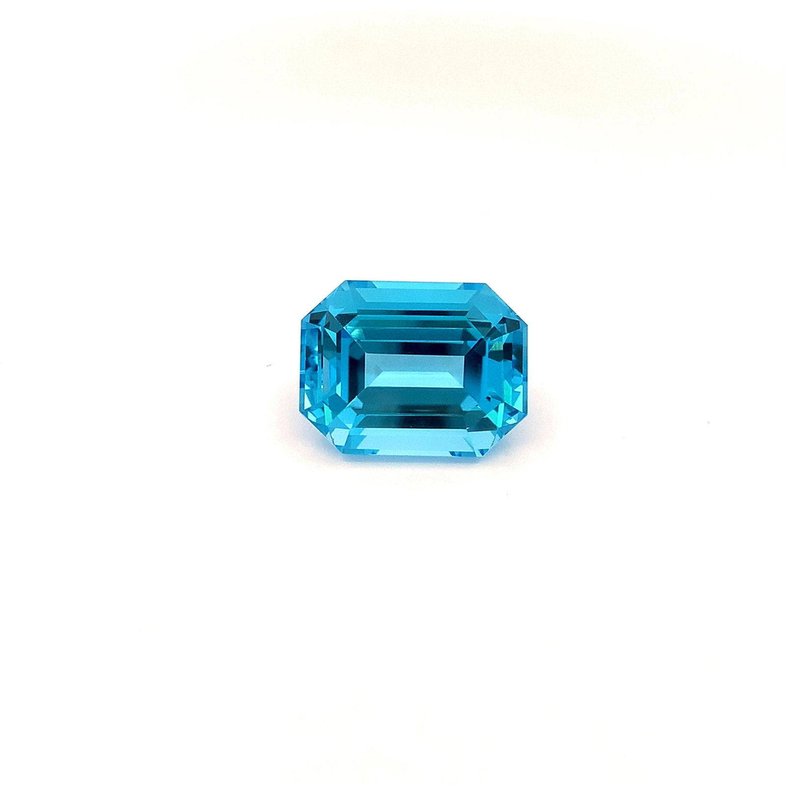 Swiss Blue Topaz Gemstone, Natural Loose Gemstone, Emerald Cut, November Birthstone : 35.36 Carat - 12