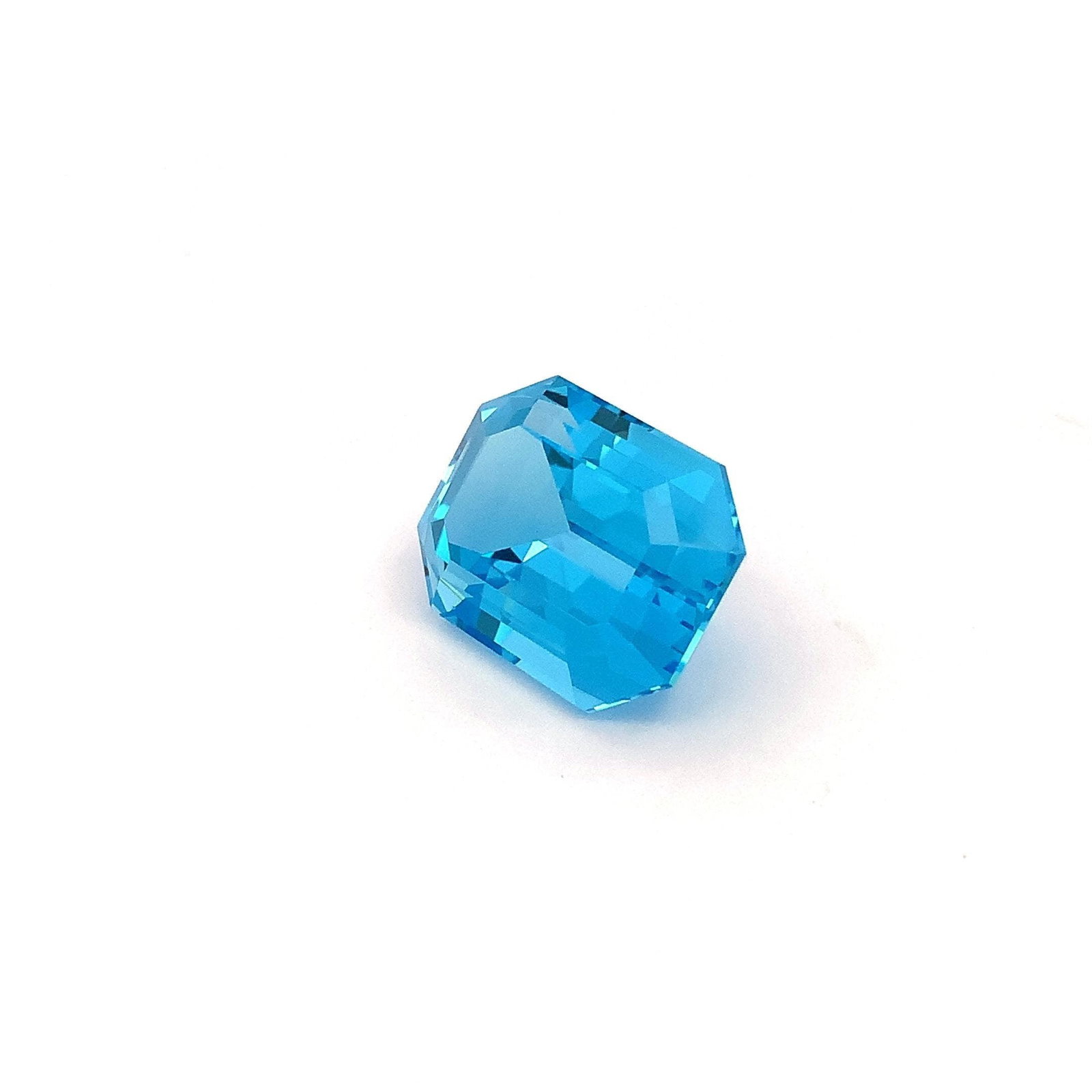 Swiss Blue Topaz Gemstone, Natural Loose Gemstone, Emerald Cut, November Birthstone : 35.36 Carat - 17