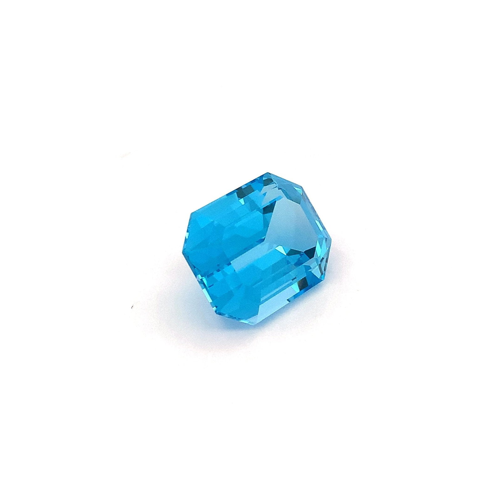Swiss Blue Topaz Gemstone, Natural Loose Gemstone, Emerald Cut, November Birthstone : 35.36 Carat - 19