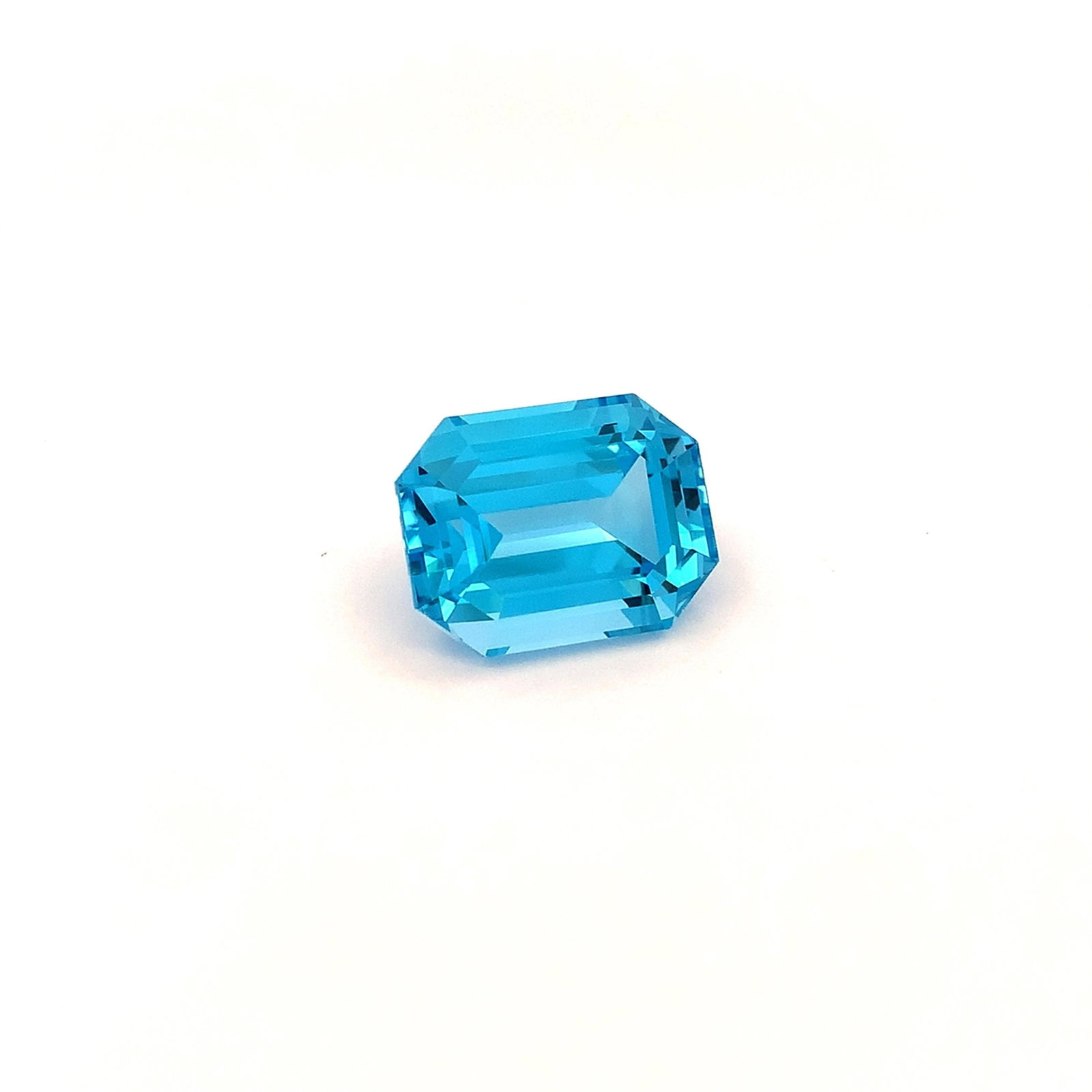 Swiss Blue Topaz Gemstone, Natural Loose Gemstone, Emerald Cut, November Birthstone : 35.36 Carat - 2