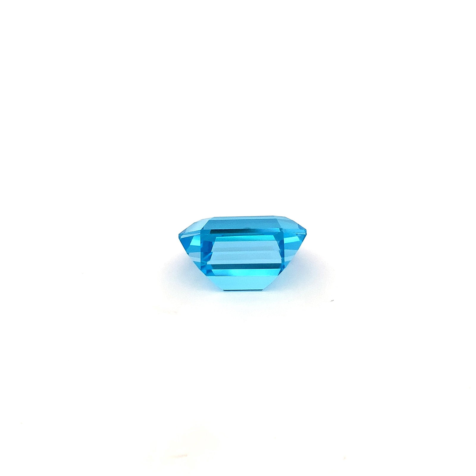 Swiss Blue Topaz Gemstone, Natural Loose Gemstone, Emerald Cut, November Birthstone : 35.36 Carat - 9