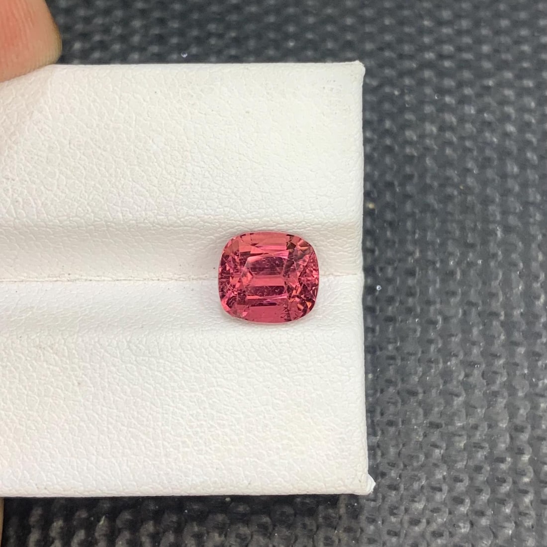 Hot Pink Tourmaline Gemstone Faceted Cushion CutFrom Afghanistan - 2.685 Carat - 5