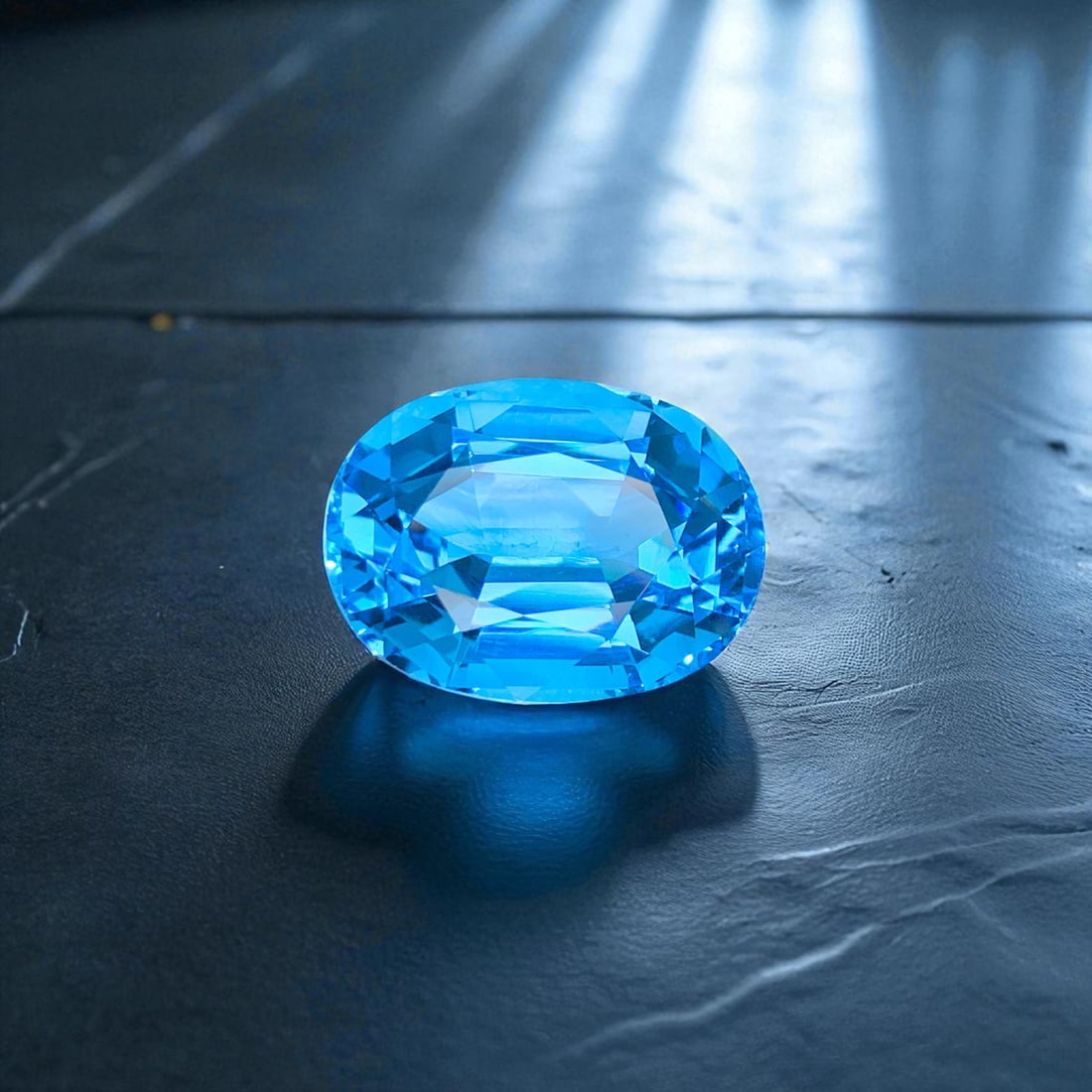 Swiss Blue Topaz Gemstone, Natural Topaz Stone For Jewelry: 28.80 CT: Title: Swiss Blue Topaz Gemstone, Natural Topaz Stone For Jewelry: 28.80 CT Description: Dimensions (mm) 20 x 15 x 11 mm Weight (cts) 28.8 Treatment Heat Treatment Shape Oval Colours Description
