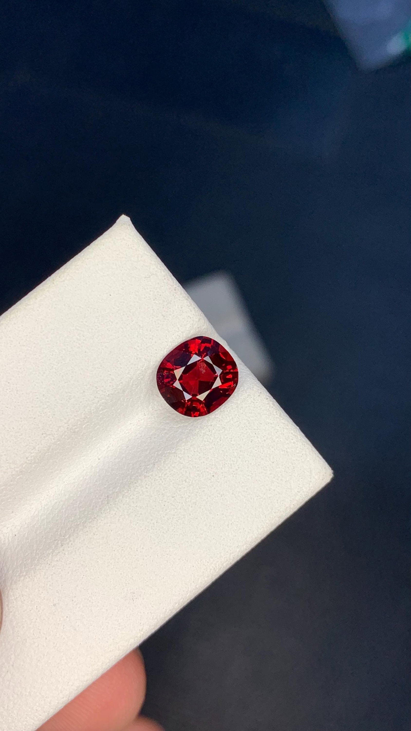 Burma Red Spinel Cushion Cut Gemstone For Wedding Jewelry- 1.87 Carat - 15
