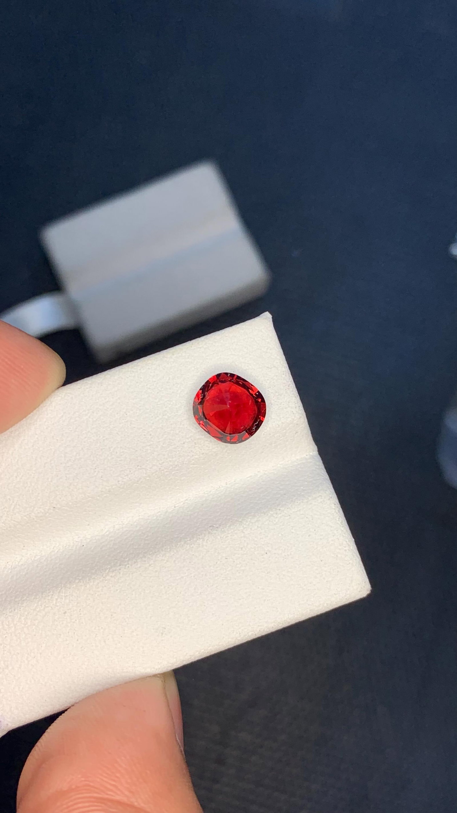 Burma Red Spinel Cushion Cut Gemstone For Wedding Jewelry- 1.87 Carat - 17