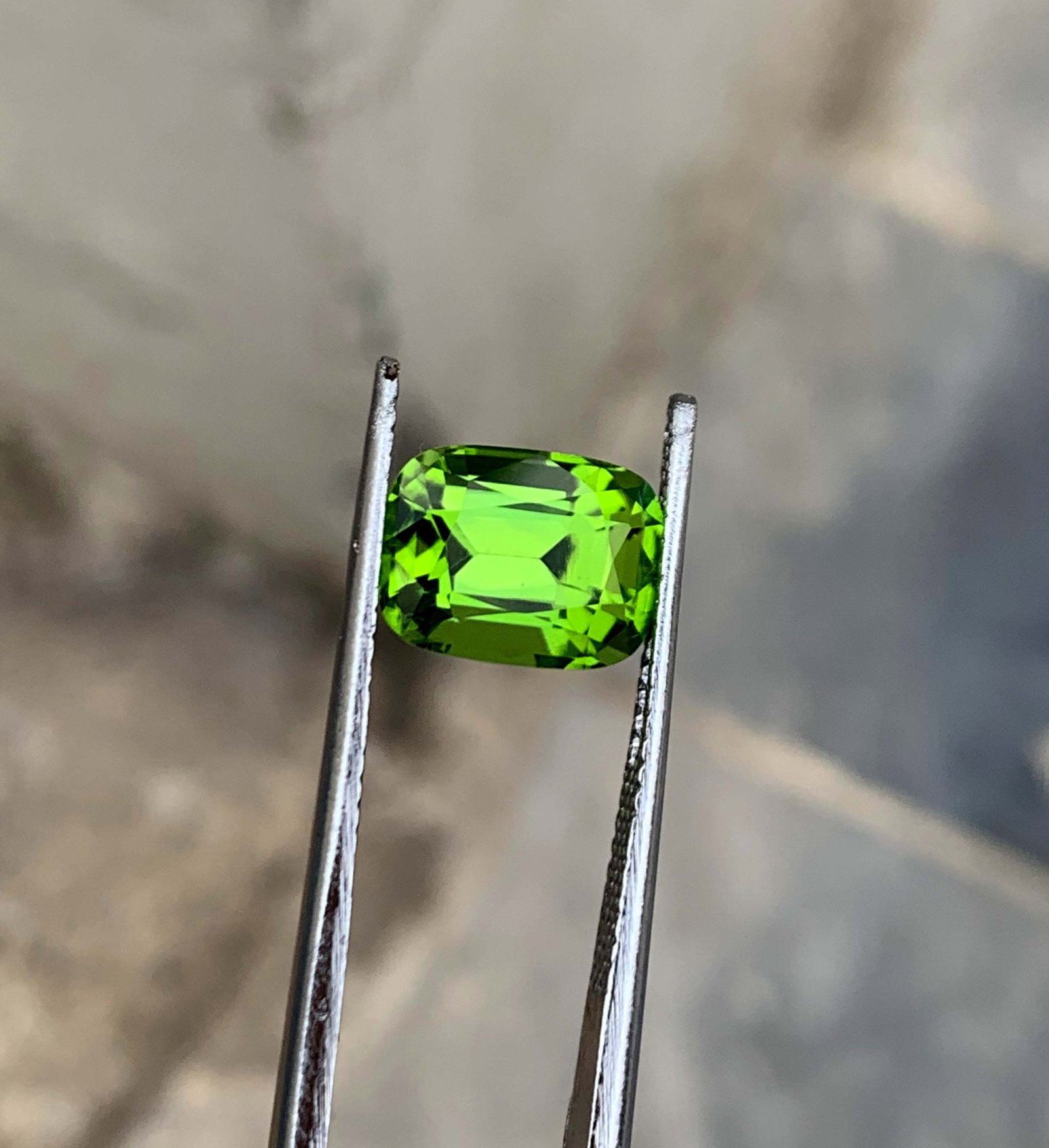 Natural Green Peridot Gemstone: Cushion Cut, August Birthstone, Pakistan Origin - 9