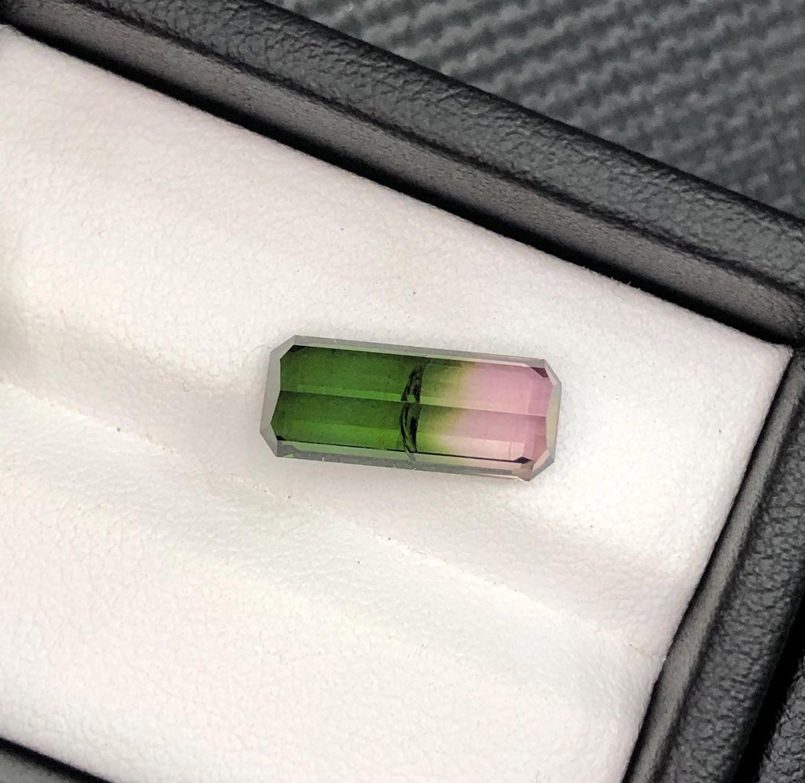 Bicolor Tourmaline Gemstone: Emerald Cut Green & Pink, 3.85 CT - 15