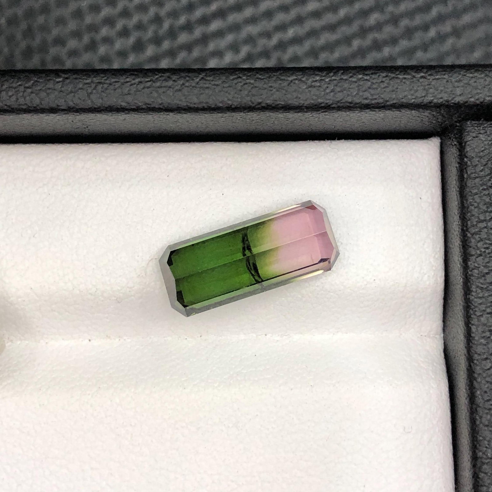 Bicolor Tourmaline Gemstone: Emerald Cut Green & Pink, 3.85 CT - 16