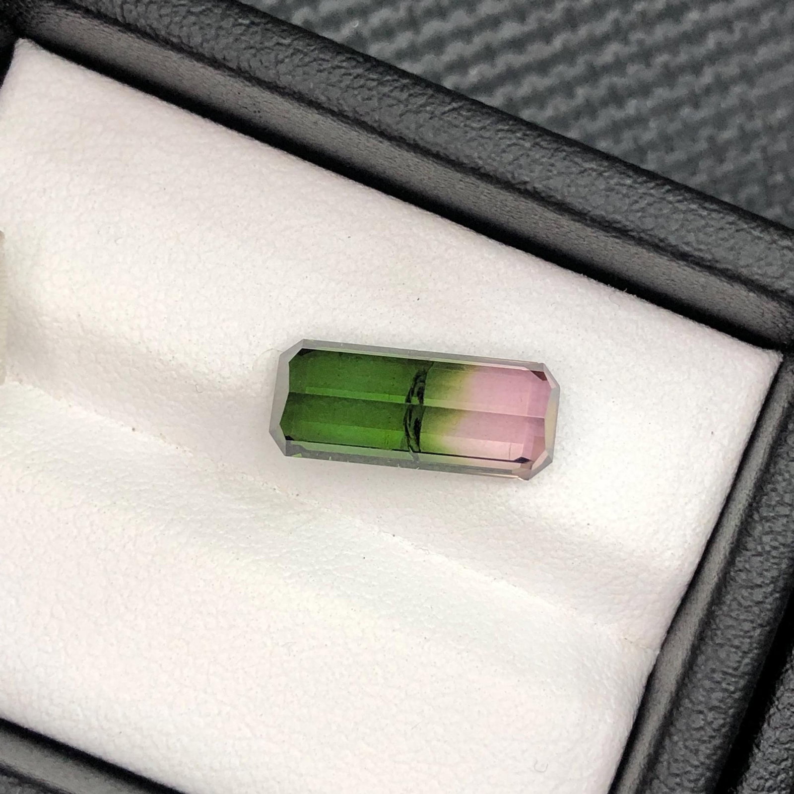 Bicolor Tourmaline Gemstone: Emerald Cut Green & Pink, 3.85 CT - 17