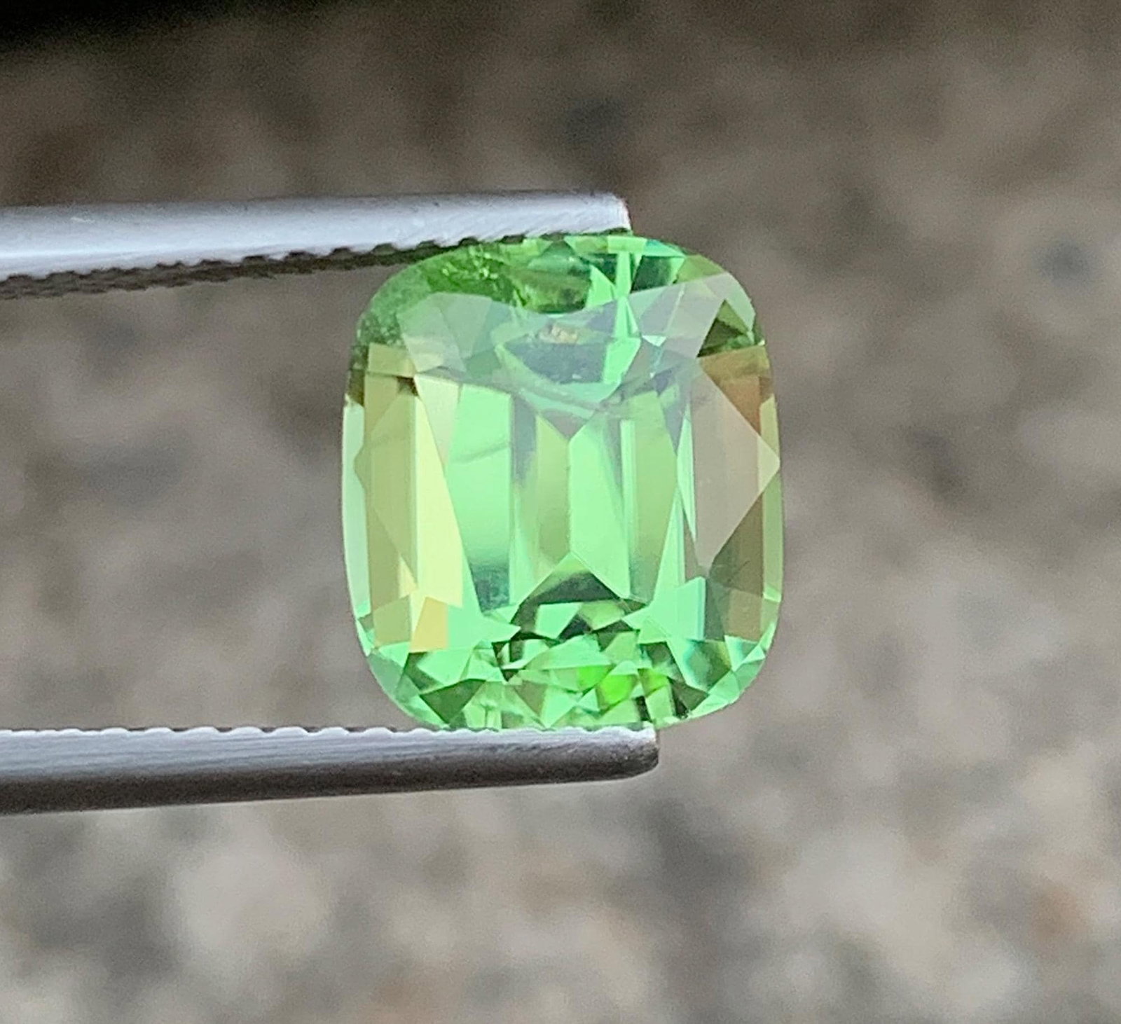 Cushion Cut Peridot Gemstone: 4.70 Carat Natural August Birthstone, Pakistan Origin (1 of 15)