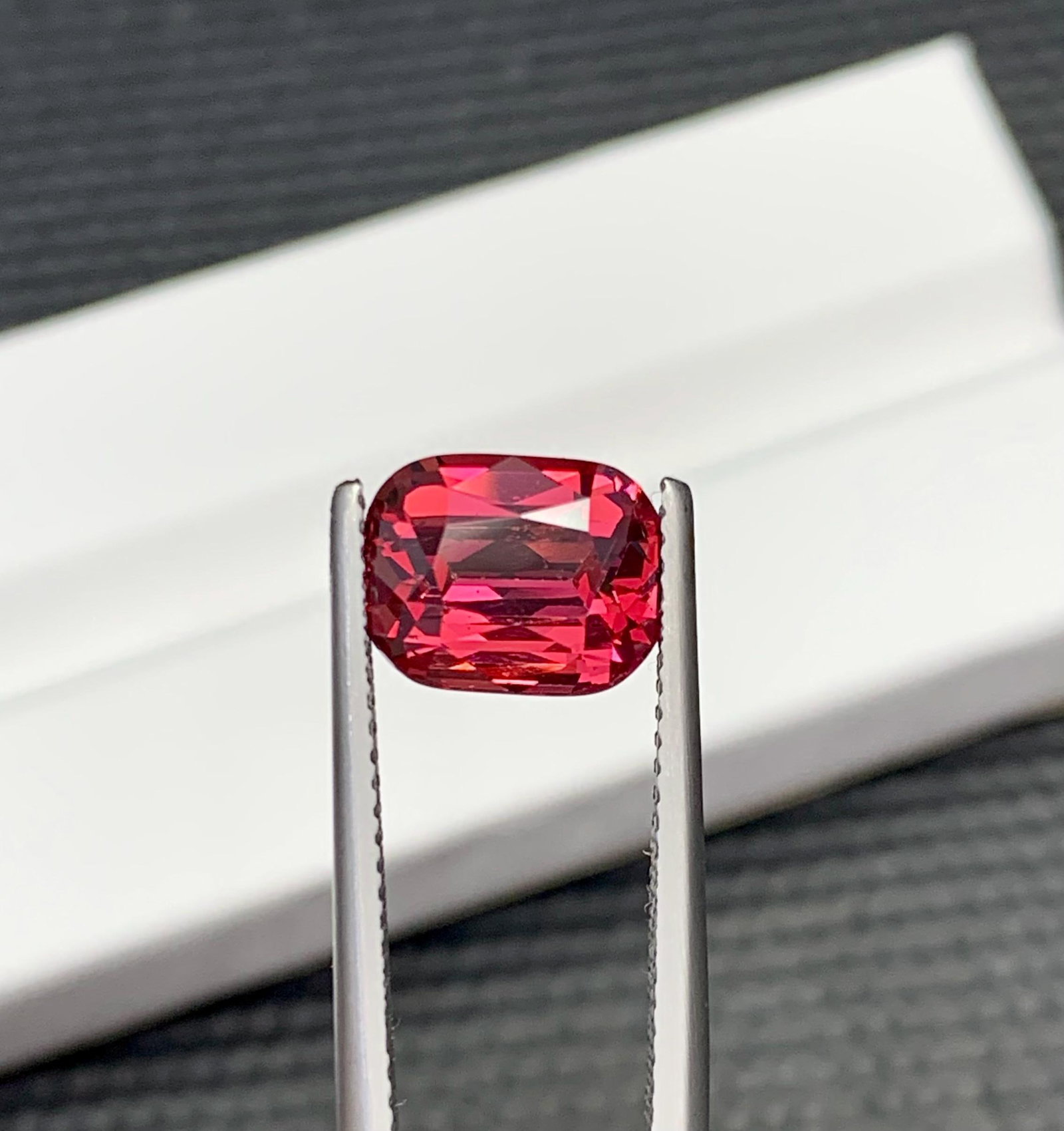 Natural Garnet Raspberry Pink Cushion Cut Gemstone From Tanzania, 3.90 Carat - 12