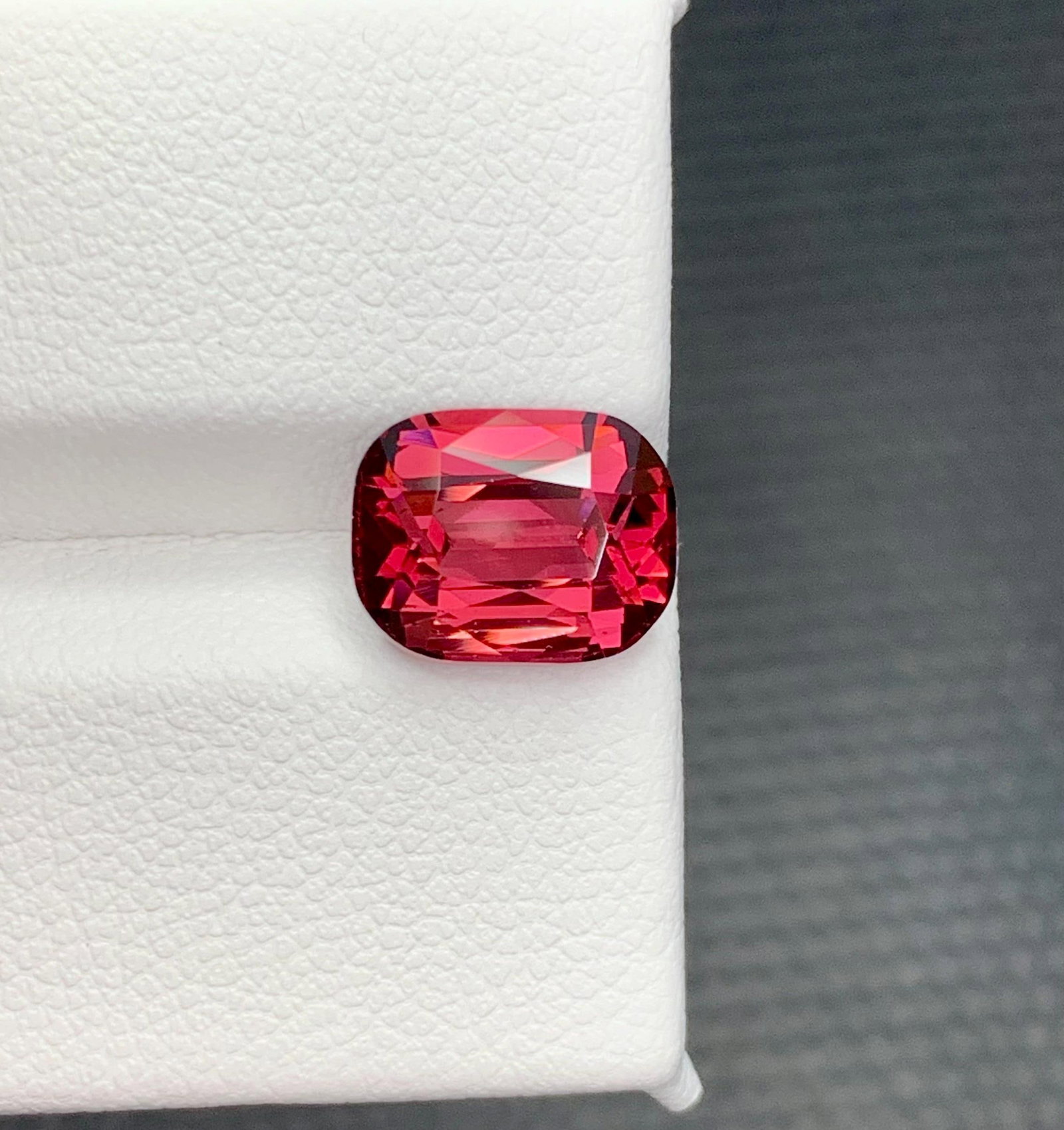 Natural Garnet Raspberry Pink Cushion Cut Gemstone From Tanzania, 3.90 Carat: Title: Natural Garnet Raspberry Pink Cushion Cut Gemstone From Tanzania, 3.90 Carat Description: Gemstone: Garnet Carat weight: 3.90 While best known for its deep, wine-red hue, garnet, January's birt