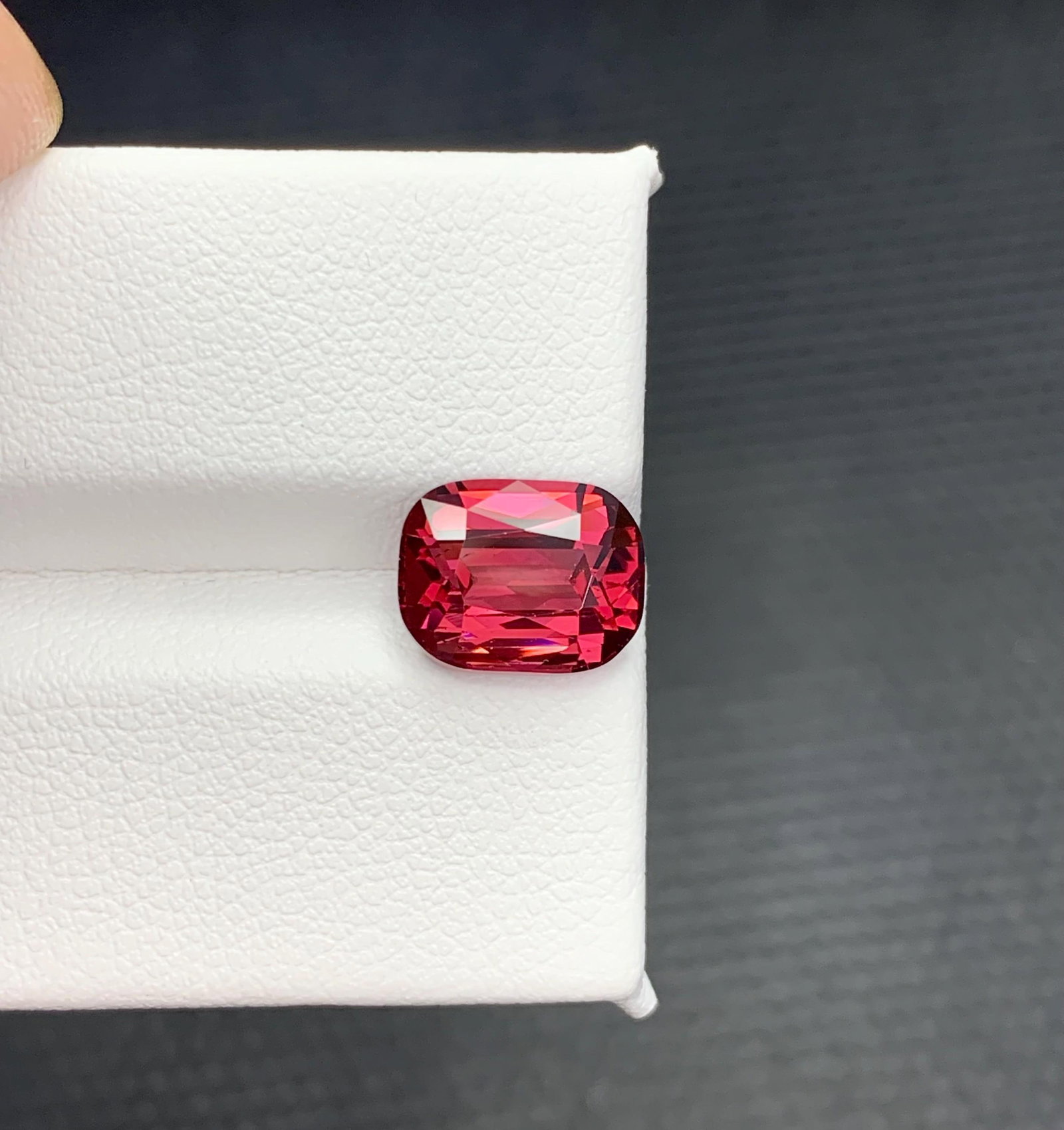 Natural Garnet Raspberry Pink Cushion Cut Gemstone From Tanzania, 3.90 Carat - 8