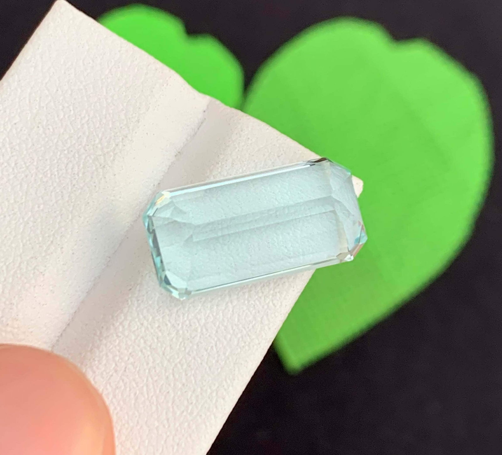 Natural Aquamarine Gemstone: 11.75 Carat Emerald Cut, Pakistan Origin - 11