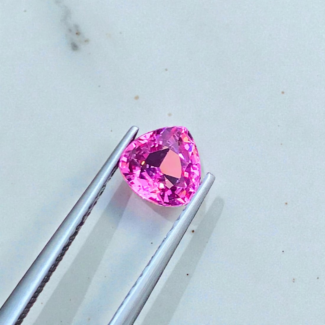 Pink Spinel Ring Stone, Natural Spinel Gemstone For Jewelry: Title: Pink Spinel Ring Stone, Natural Spinel Gemstone For Jewelry Description: Dimensions (mm) 5.8 x 5.8 x 3.5 mm Weight (cts) 1 Pear Colours Description Pink Spinel Ring Stone, Natural Spinel Gemsto