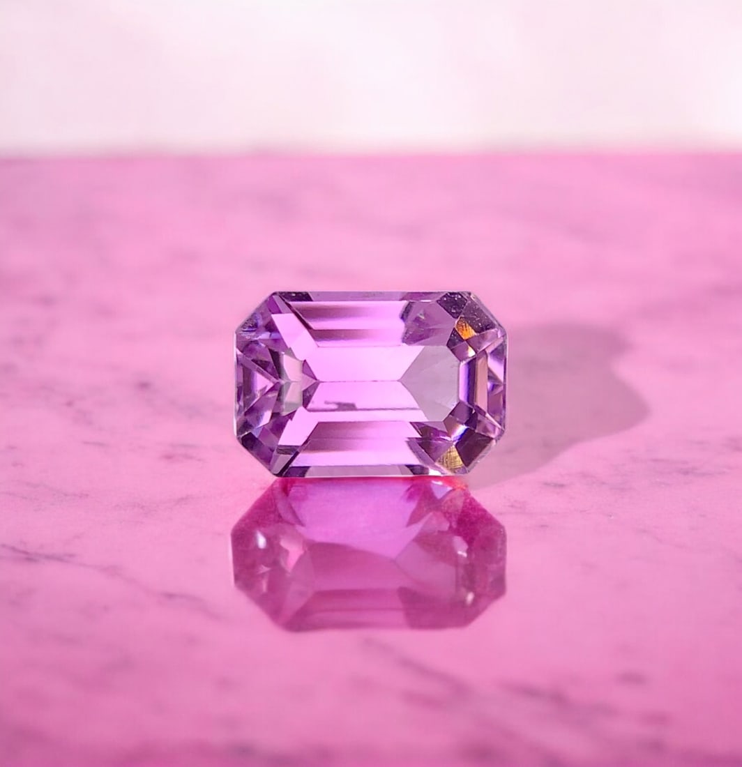 Lilac Pink Kunzite Ring Stone, Natural Kunzite Gemstone For Jewelry: Title: Lilac Pink Kunzite Ring Stone, Natural Kunzite Gemstone For Jewelry Description: Dimensions (mm) 10 x 6.7 x 6.8 mm Weight (cts) 4 Emerald Colours Description Lilac Pink Kunzite Ring Stone,