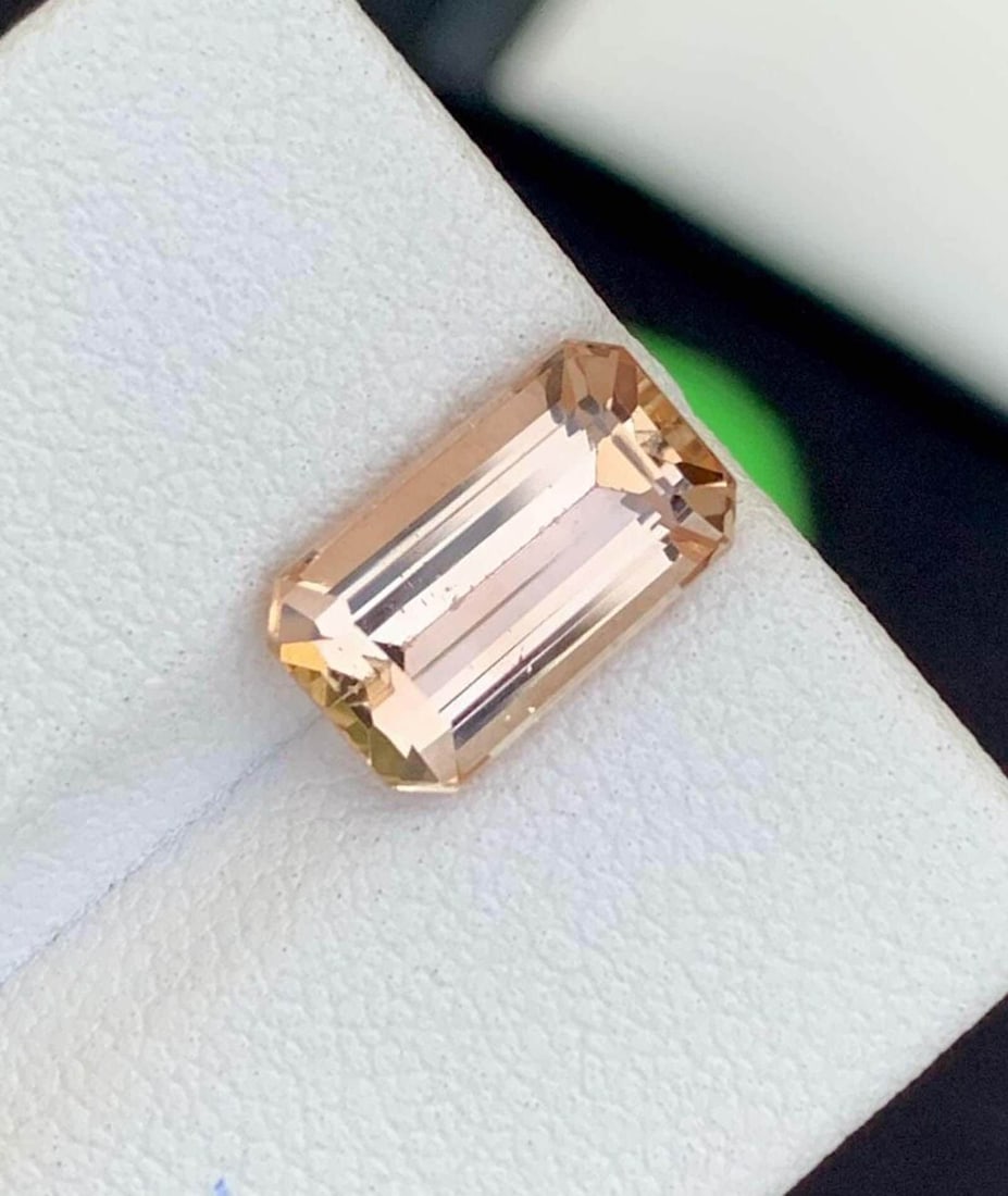 Faceted Emerald Cut Imperial Topaz Gemstone: Golden Yellow November Birthstone - 9