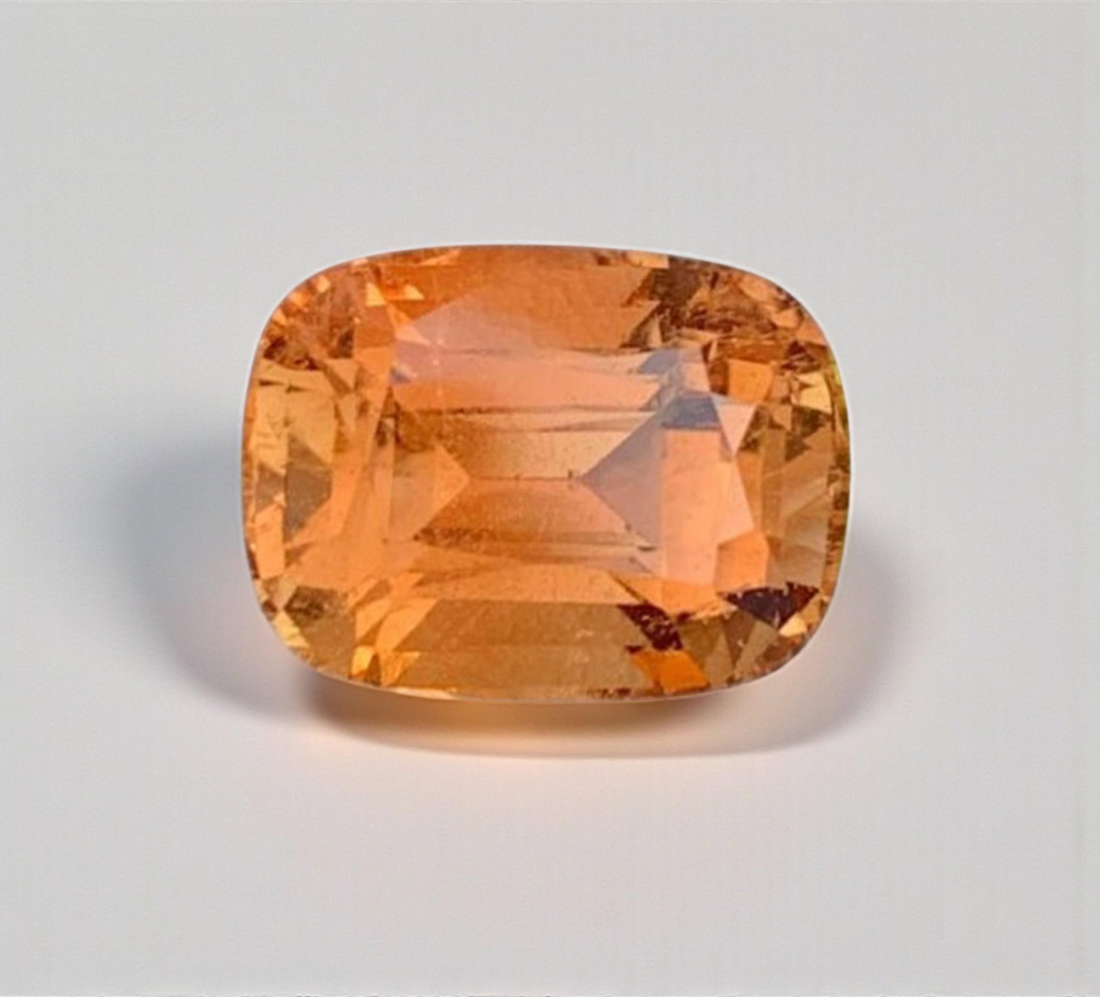 Natural Imperial Topaz Gemstone: Golden Cushion Cut, November Birthstone (7.86 Carats)