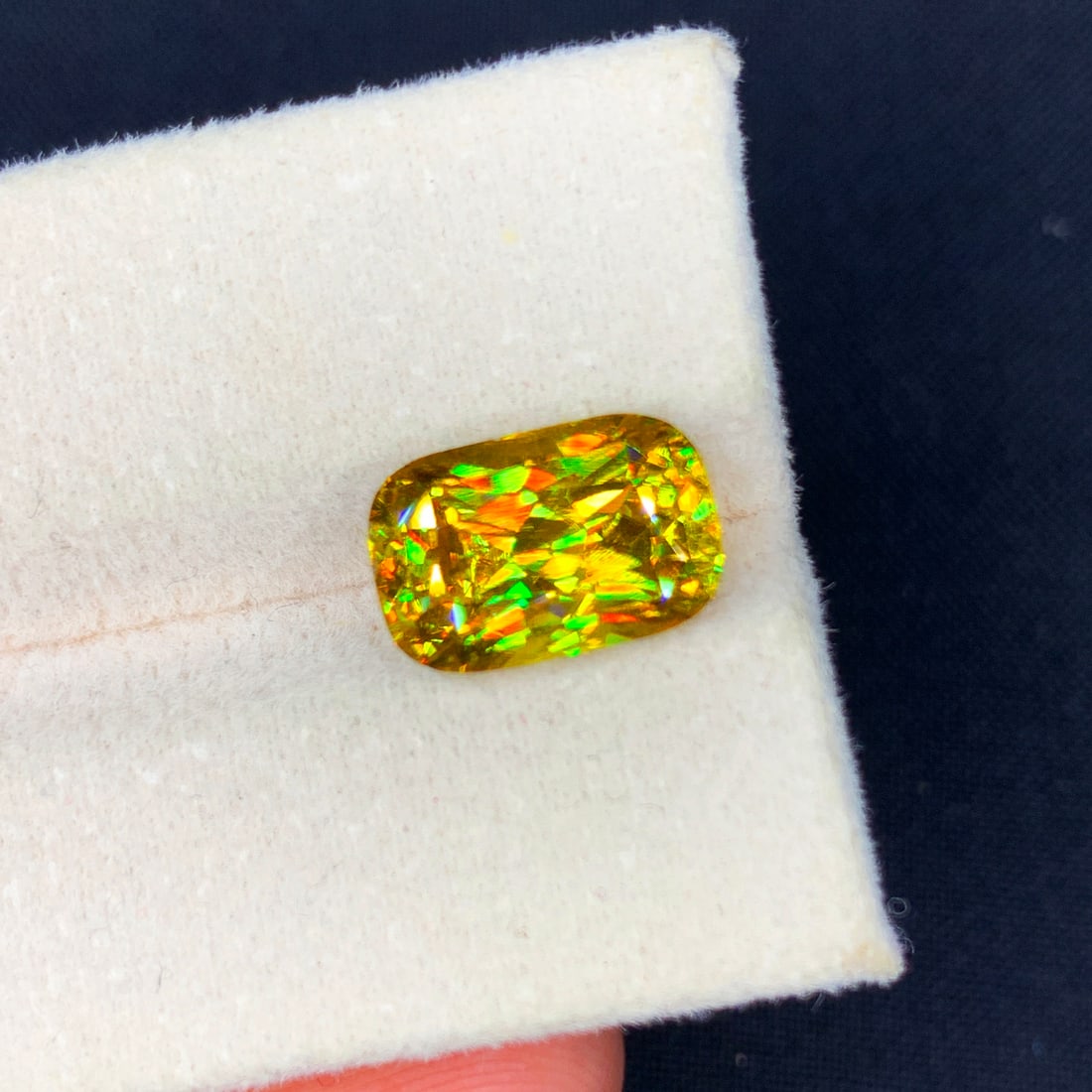 Full Fire Sphene Gemstone, Greenish Sphene Ring Stone, Natural Sphene Stone - 2
