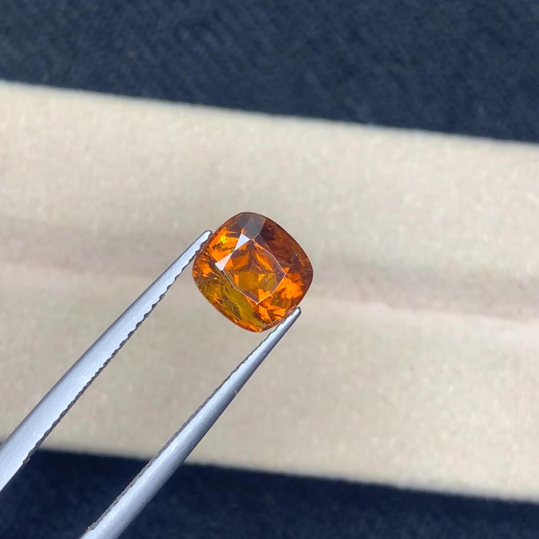 Honey Brown Bastnasite Gemstone: 3.52 Carat Cushion Cut (1 of 15)