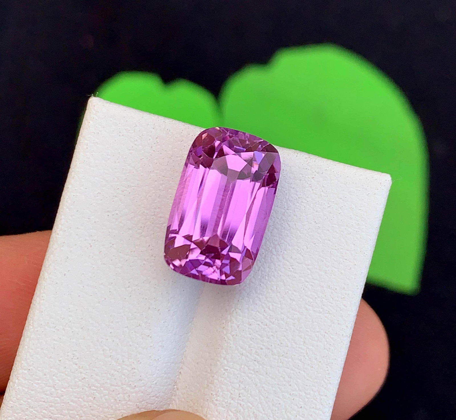 Pink Kunzite Gemstone: 13.05 Carat Faceted Cushion Cut, November Birthstone: Title: Pink Kunzite Gemstone: 13.05 Carat Faceted Cushion Cut, November Birthstone Description: Gemstone: Kunzite Carat weight: 13.05 Natural Pink Kunzite Gemstone, Faceted Cushion Cut, For Jewelry Ku