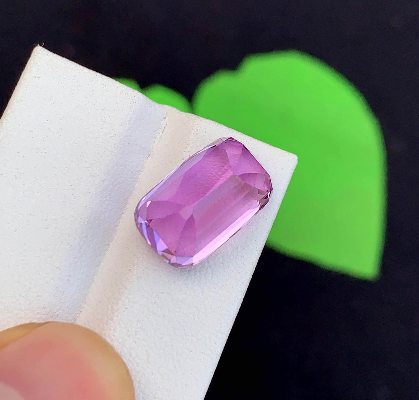Pink Kunzite Gemstone: 13.05 Carat Faceted Cushion Cut, November Birthstone - 6