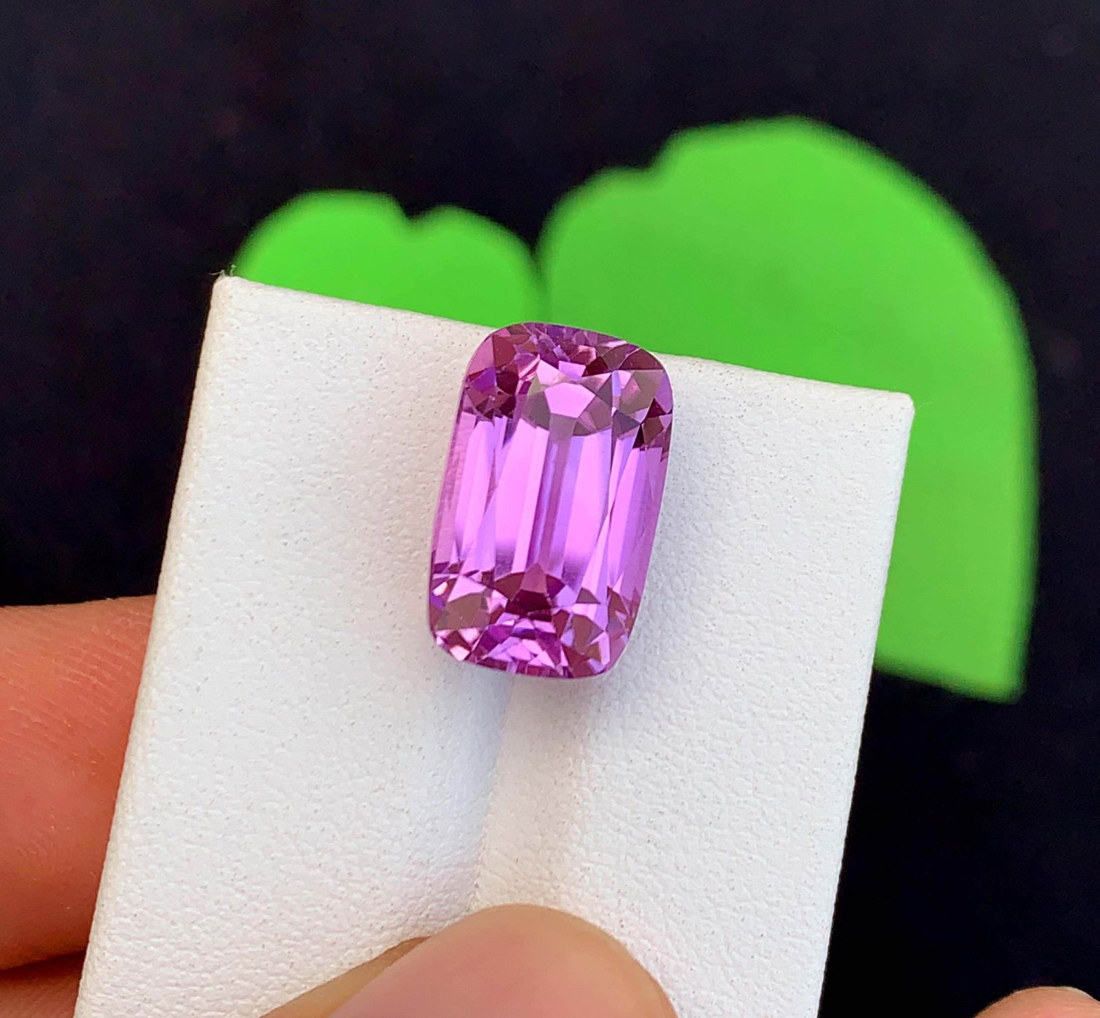 Pink Kunzite Gemstone: 13.05 Carat Faceted Cushion Cut, November Birthstone - 7